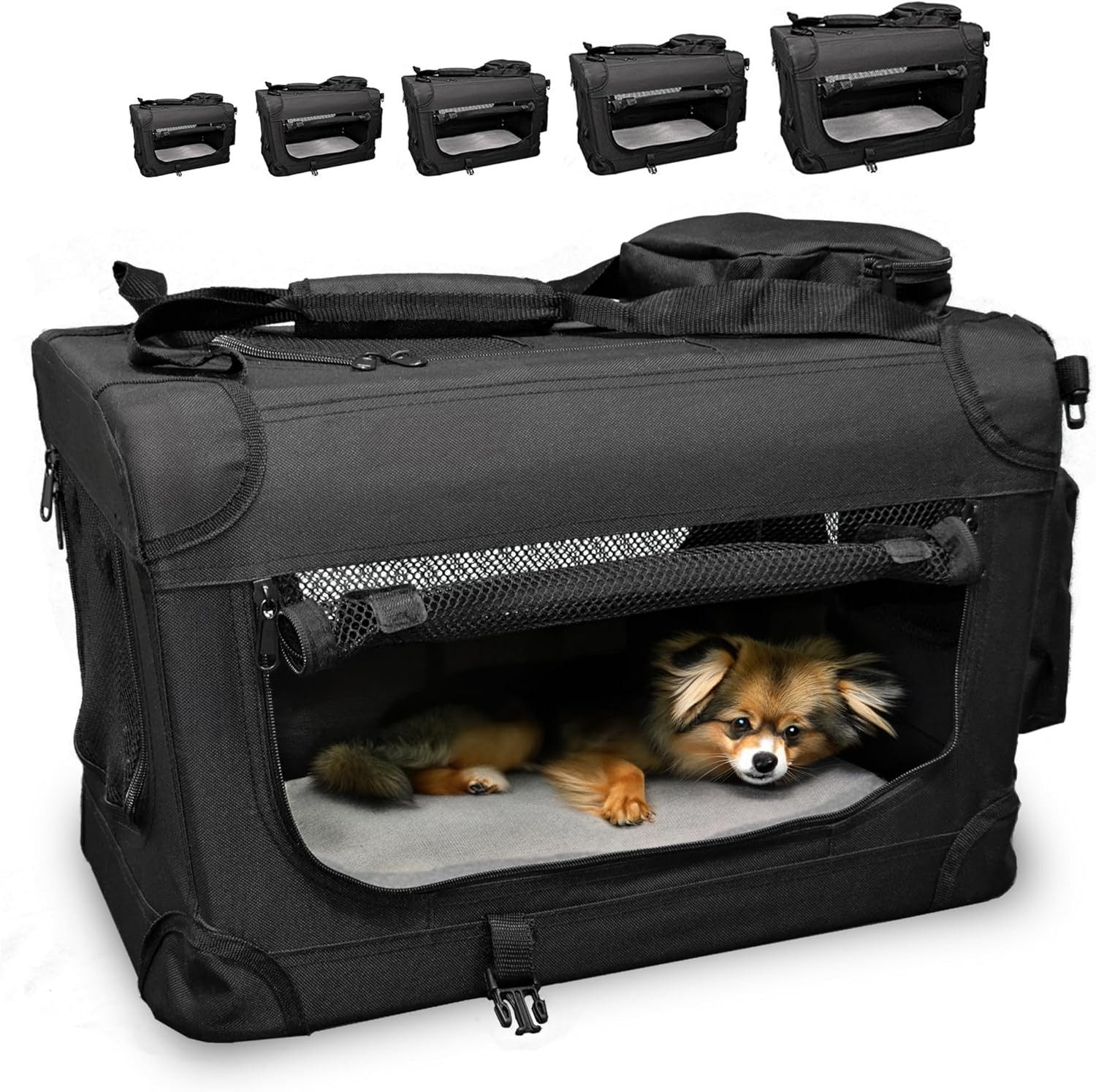 Defactoshop Tiertransportbox Transporttasche Hundebox faltbar Hundetasche für Katze Haustiere von Defactoshop
