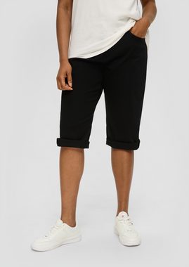 QS Bequeme Jeans Capri-Jeans Catie / Slim Fit / Mid Rise / Slim Leg Label-Patch