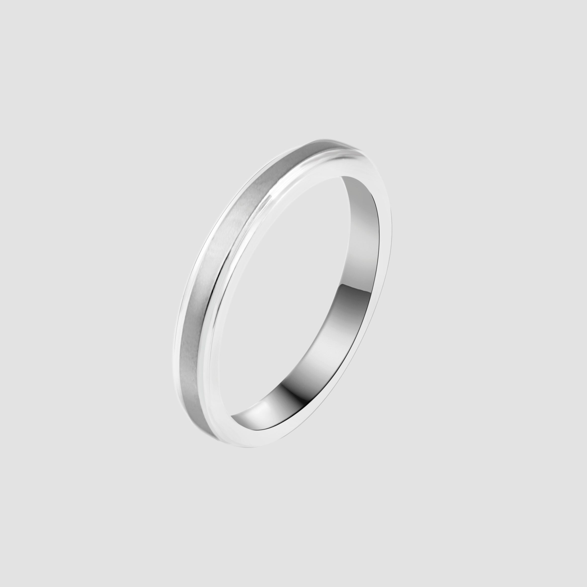 AKZENT Partnerring Elegant Simplicity aus Edelstahl, silberfarben, Gr. 58 - günstig online kaufen