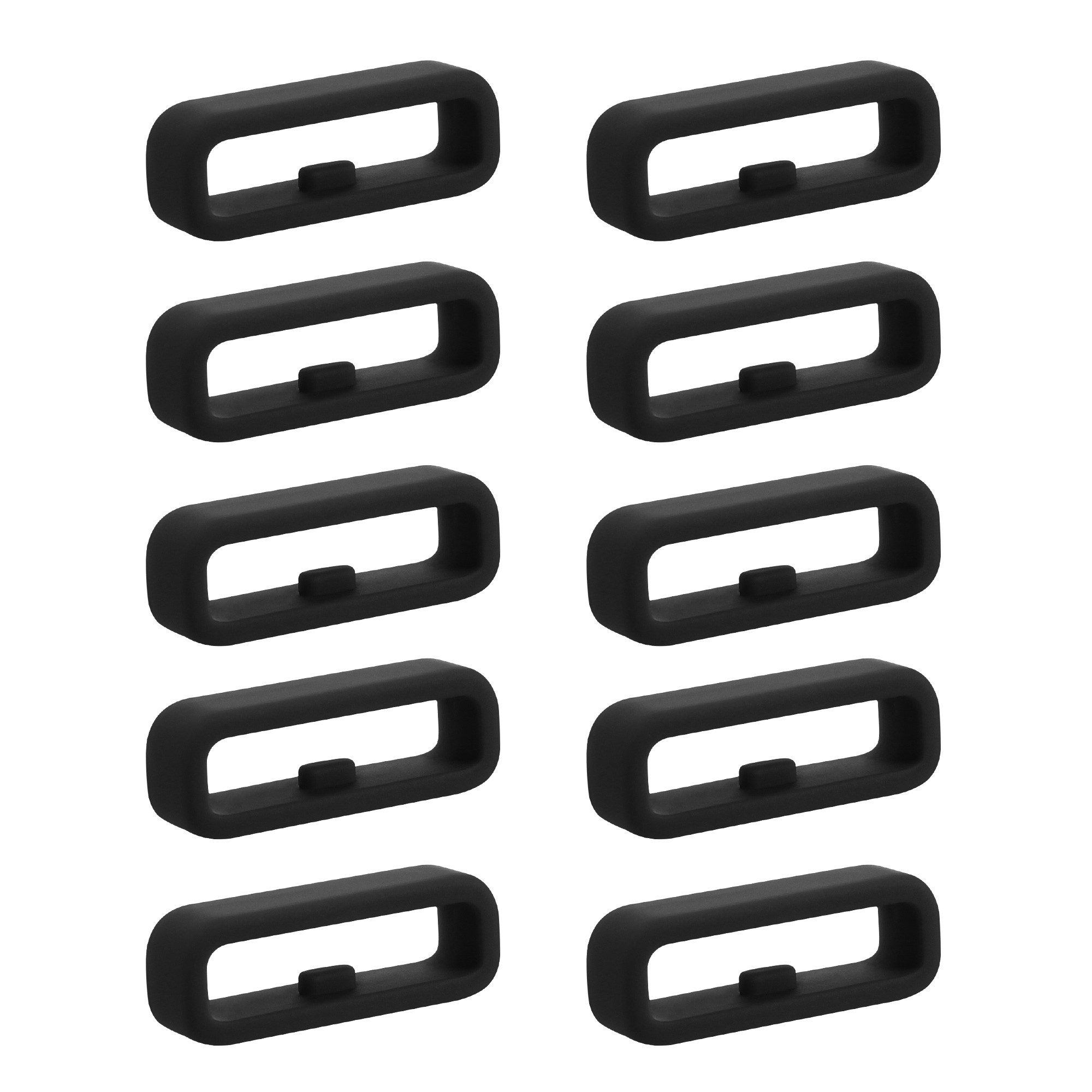 kwmobile 10x Smart Watch Band Halterung für 22mm Smartwatch Strap (Universal) Smartwatch, 10-tlg., Bandschlaufe für Fitness Tracker und Smart Uhr aus Silikon