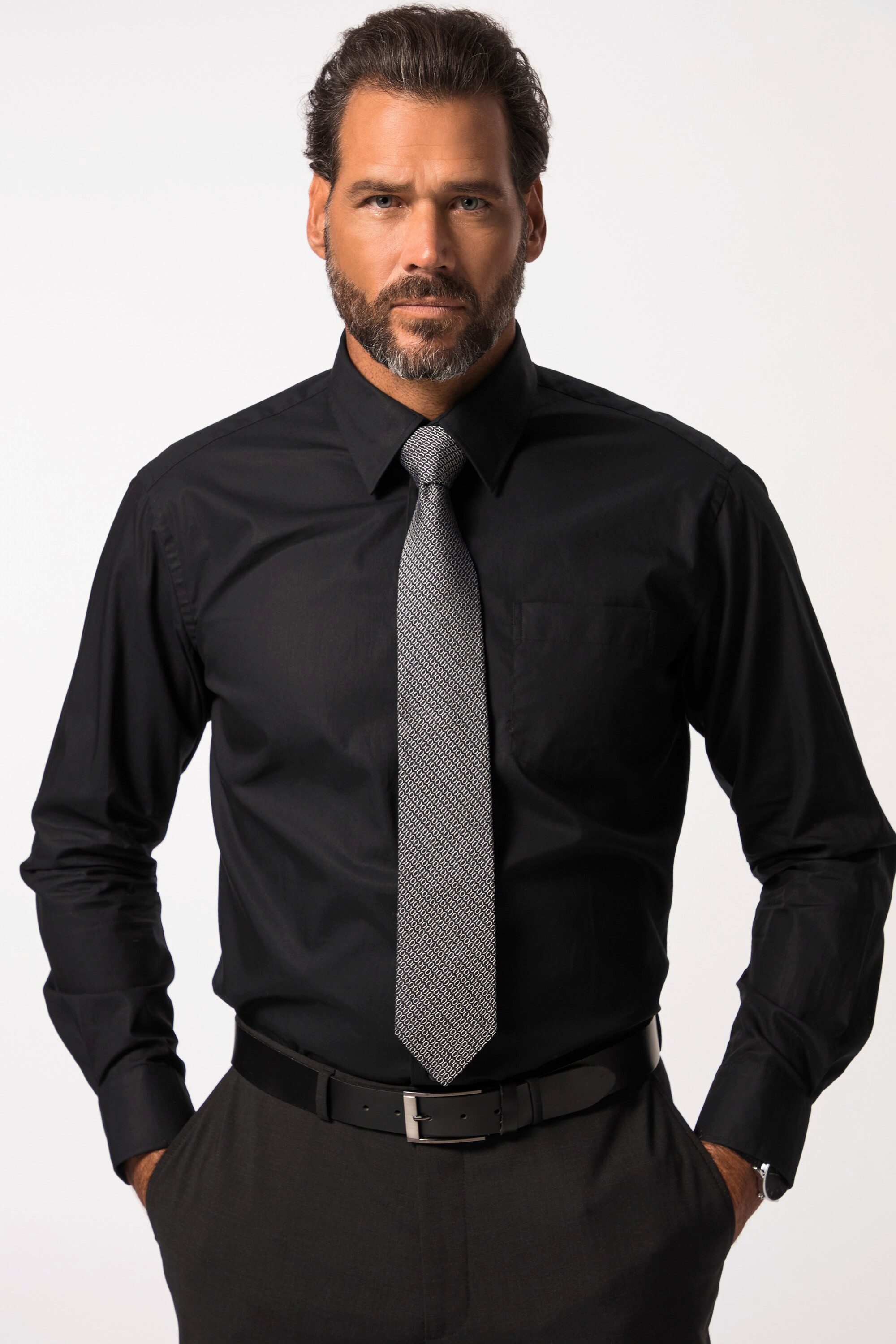 JP1880 Krawatte JP1880 Seiden-Krawatte dezentes Muster Extralänge