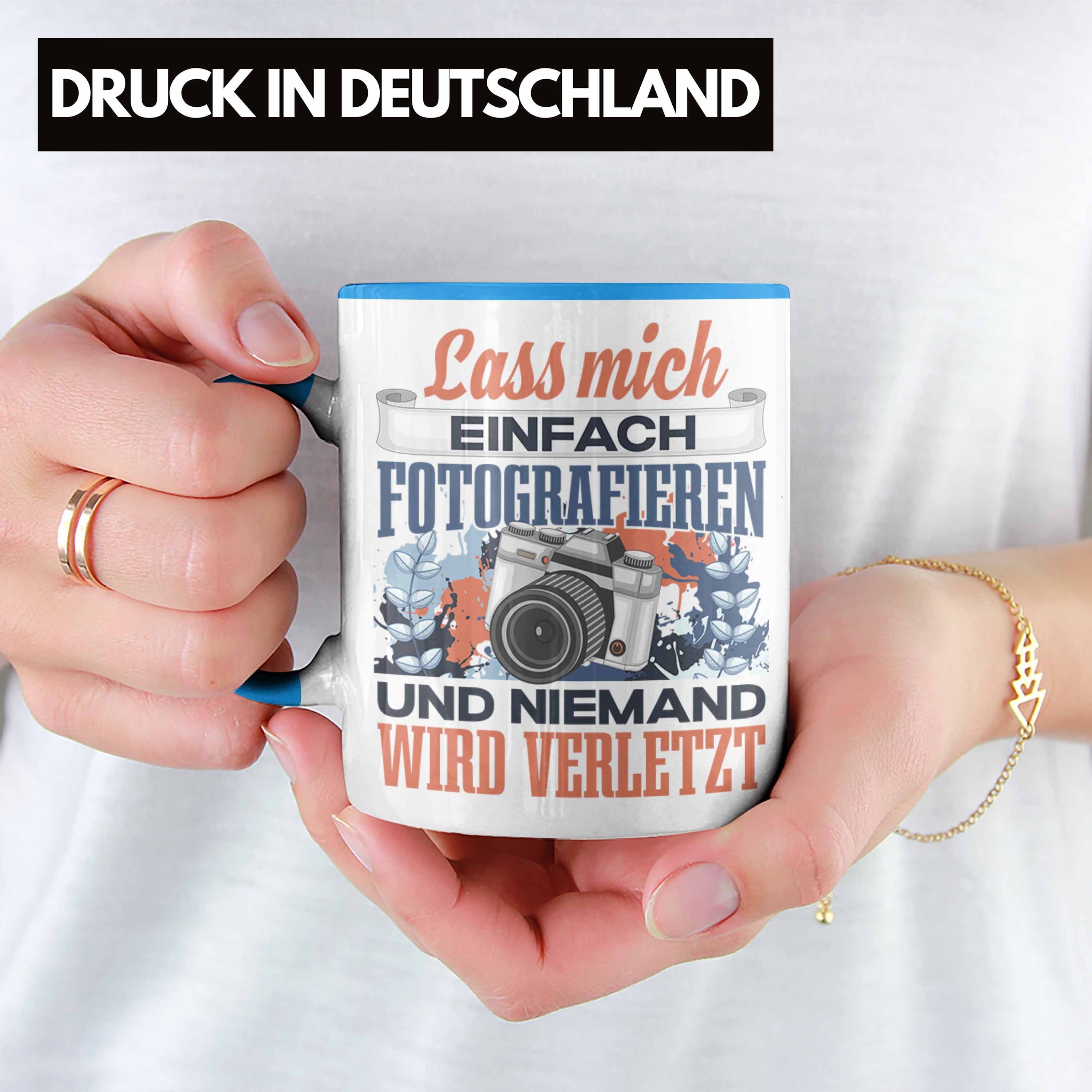 Geschenk Geschenkidee - Trendation L Tasse Fotograf Blau Fotographie Spruch Tasse Trendation