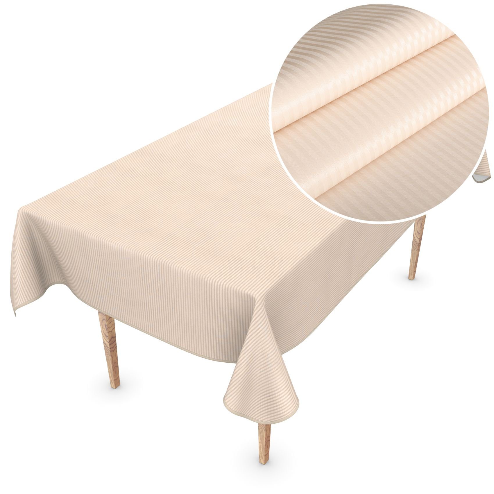 ANRO Tischdecke Wachstuchtischdecke Premium Gartentischdecke, Geprägt Damast 155x300cm wasserabweisend