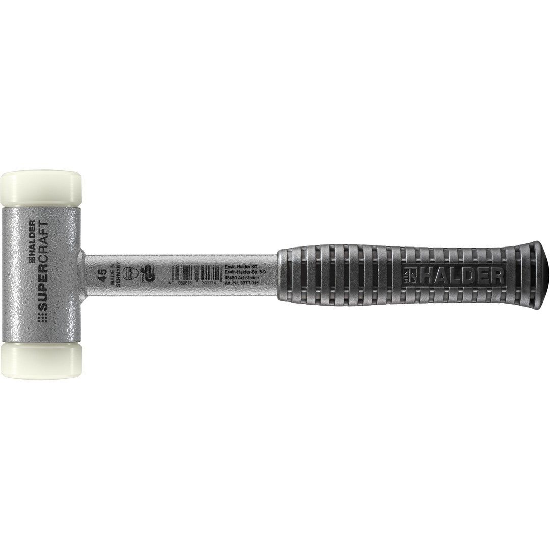 HALDER SUPERCRAFT-Schonhammer 3366.045 – Gummihammer, Leise, Für Empfindliche Teile