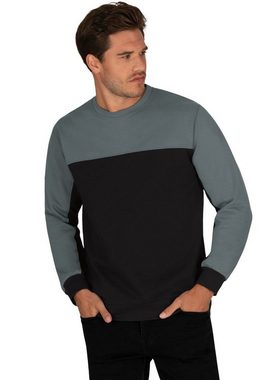 Trigema Sweatshirt TRIGEMA Zweifarbiges Sweatshirt aus Biobaumwolle