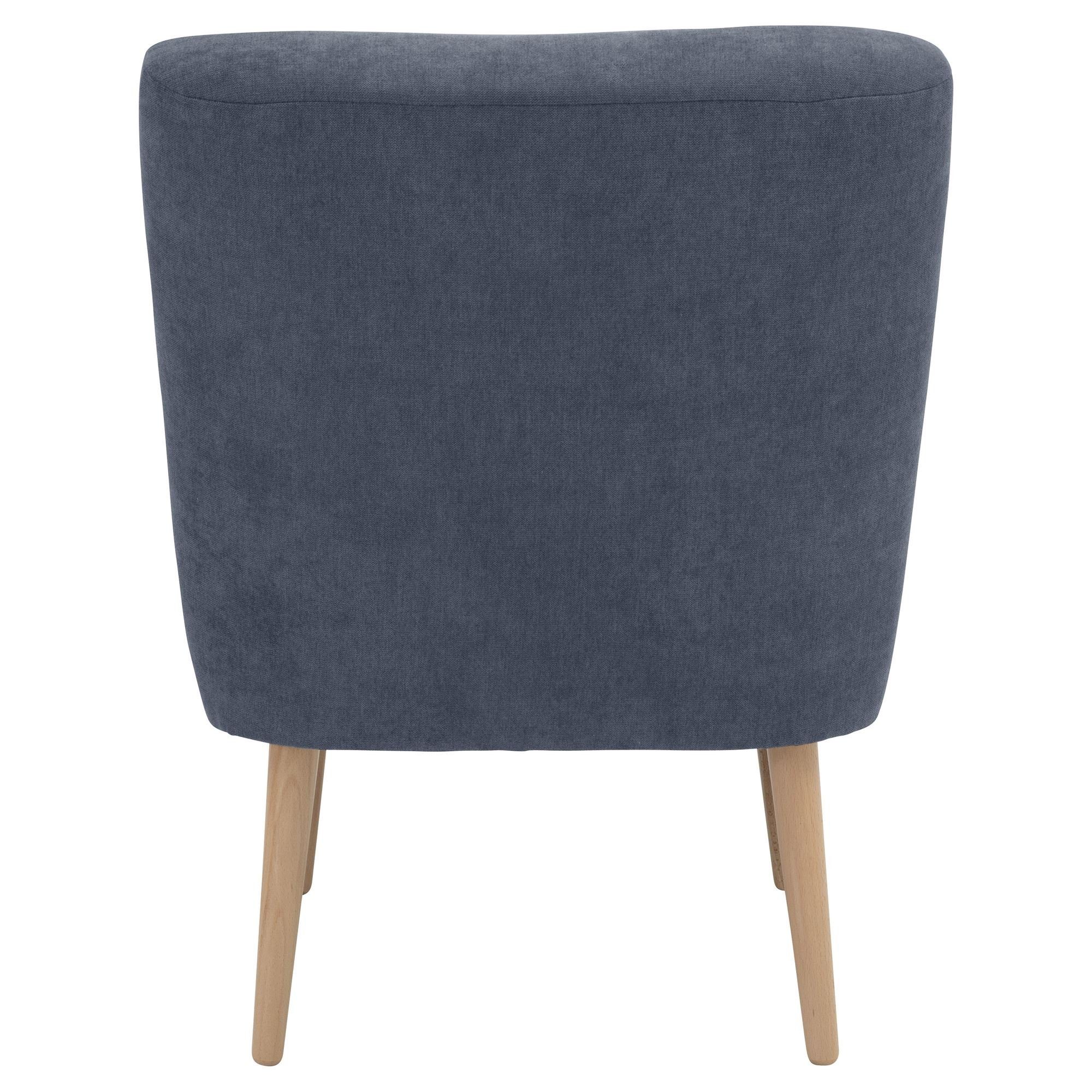Sitz inkl. verarbeitet,bequemer 21641 / Flachgewebe blau Sessel Kostenlosem Bezug Kamle Sessel Buche 58 Kessel Versand, 1-St), natur (Sparpreis aufm hochwertig