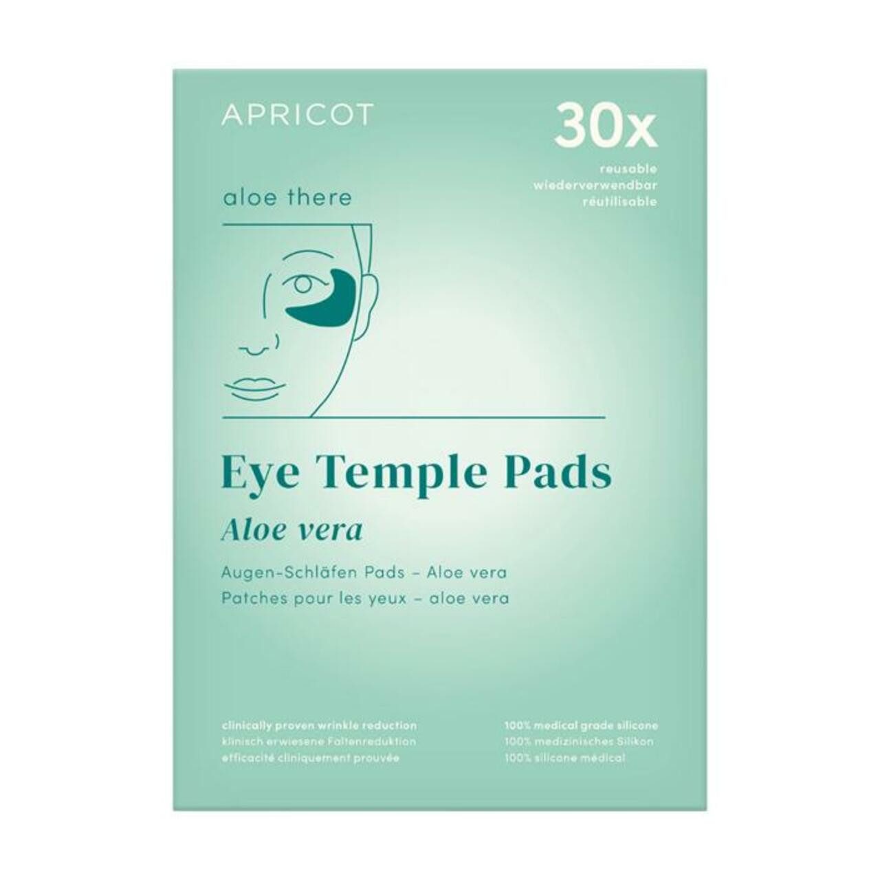 Apricot Augenmaske Eye & Temple Pads Aloe Vera "aloe there", für Alle Hauttypen