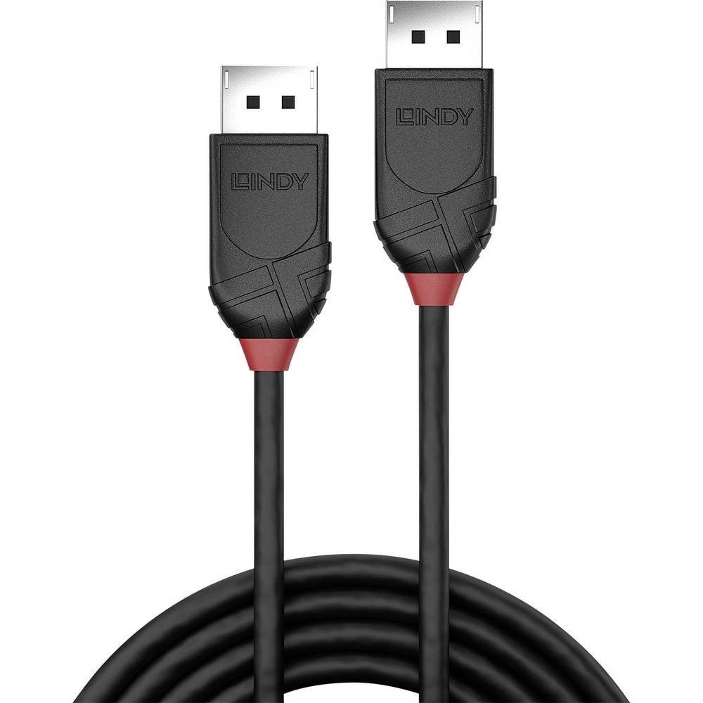 Lindy 0.5m DisplayPort 1.2 Kabel, Black Line 36490 HDMI-Kabel, (0.50 cm)