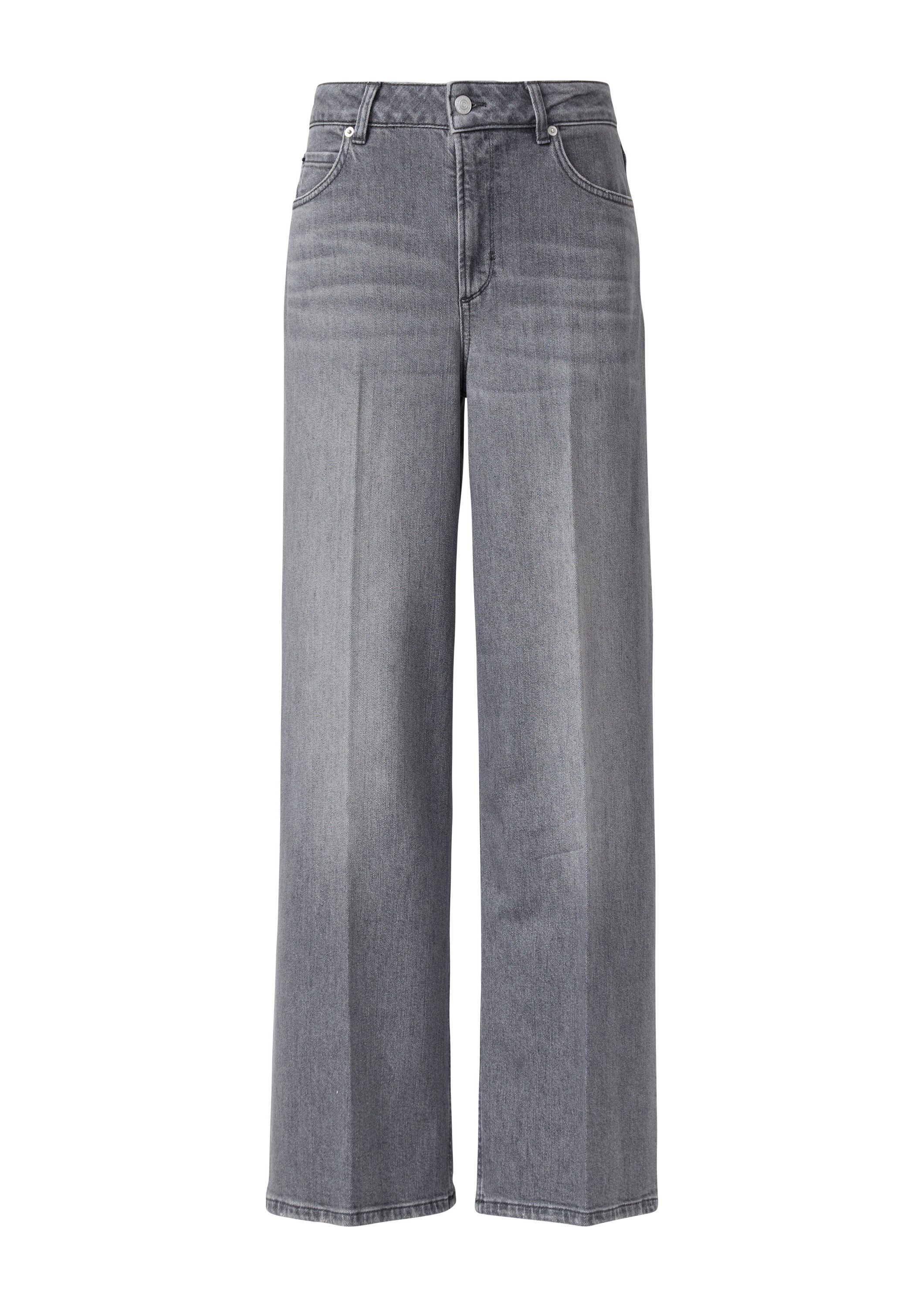 comma Weite Jeans Jeans-Hose High-Rise-Denim mit Wide Leg