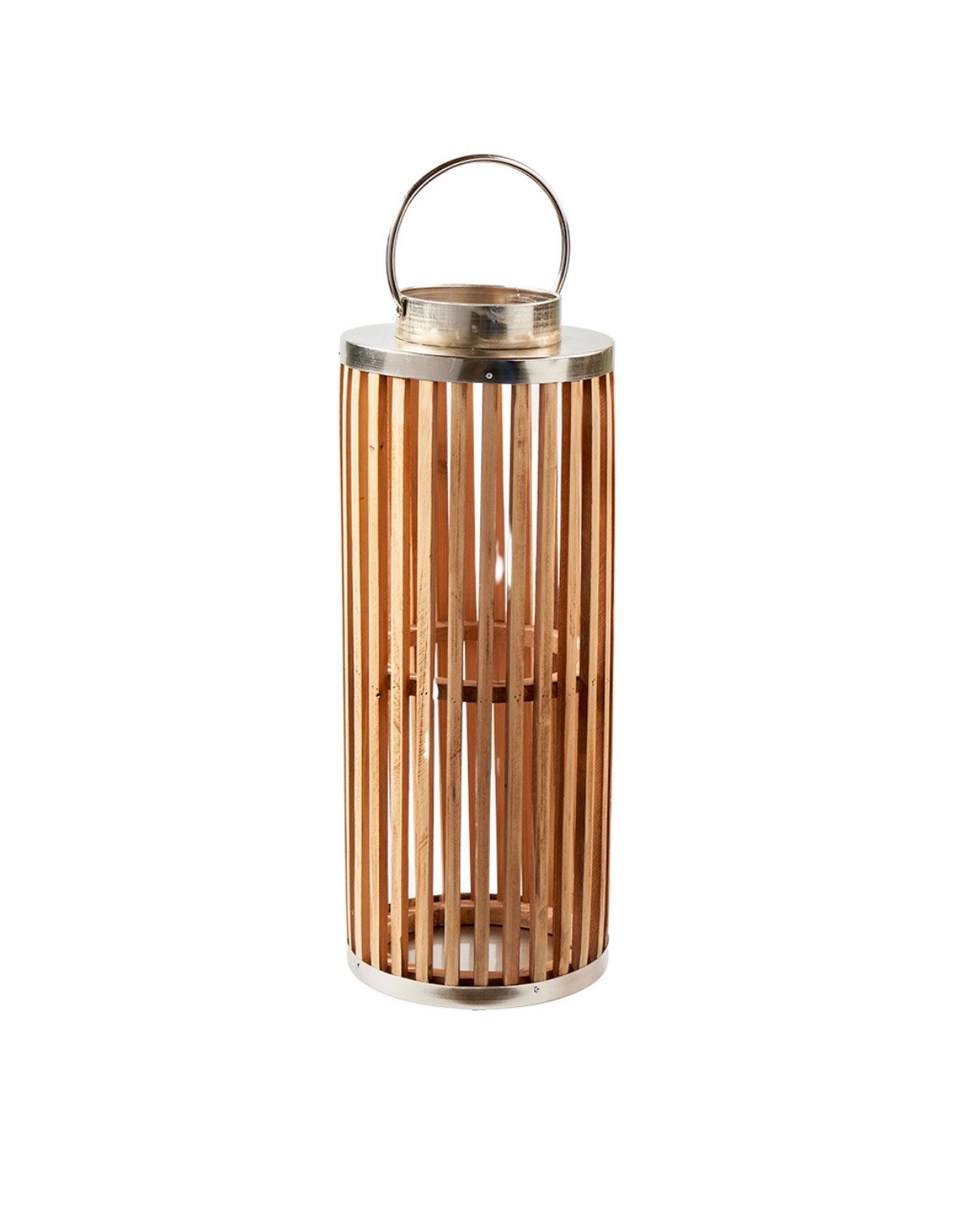 Florissima Windlicht Laterne aus Holz mit Metallakzenten – Modernes Naturdesign