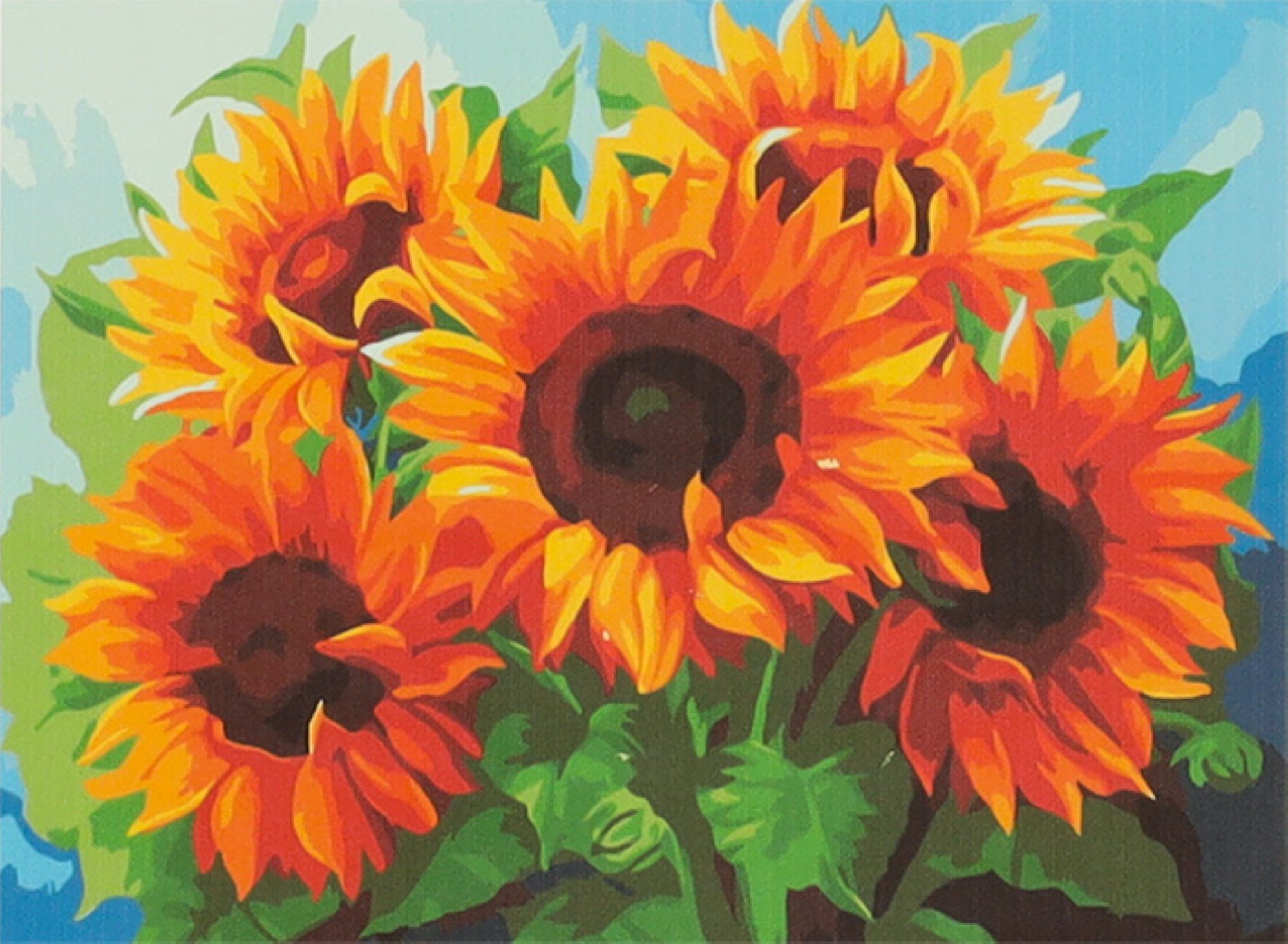 Ikonka Malen nach Zahlen Malen nach Zahlen Set 40x50cm - Sonnenblume auf Leinwand (Malen nach Zahlen auf Leinwand Set, 1x Malen auf nach Zahlen auf Leinwand Komplettset), Hochwertiges Sonnenblume-Malen-nach-Zahlen: Einfach, entspannt