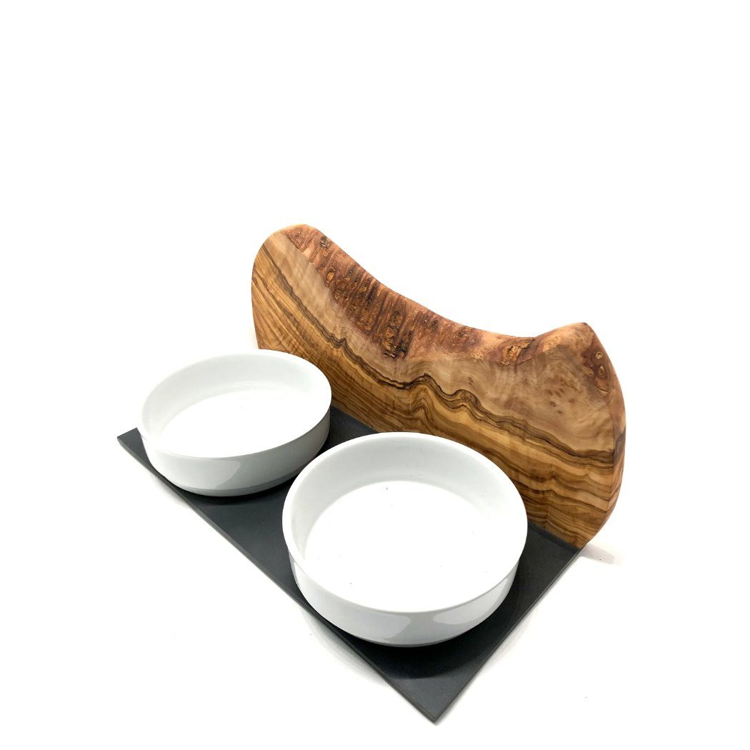 Olivenholz-erleben Futterstation 2-in-1 Futter- & Trinkstation MOUNTAIN Oli günstig online kaufen