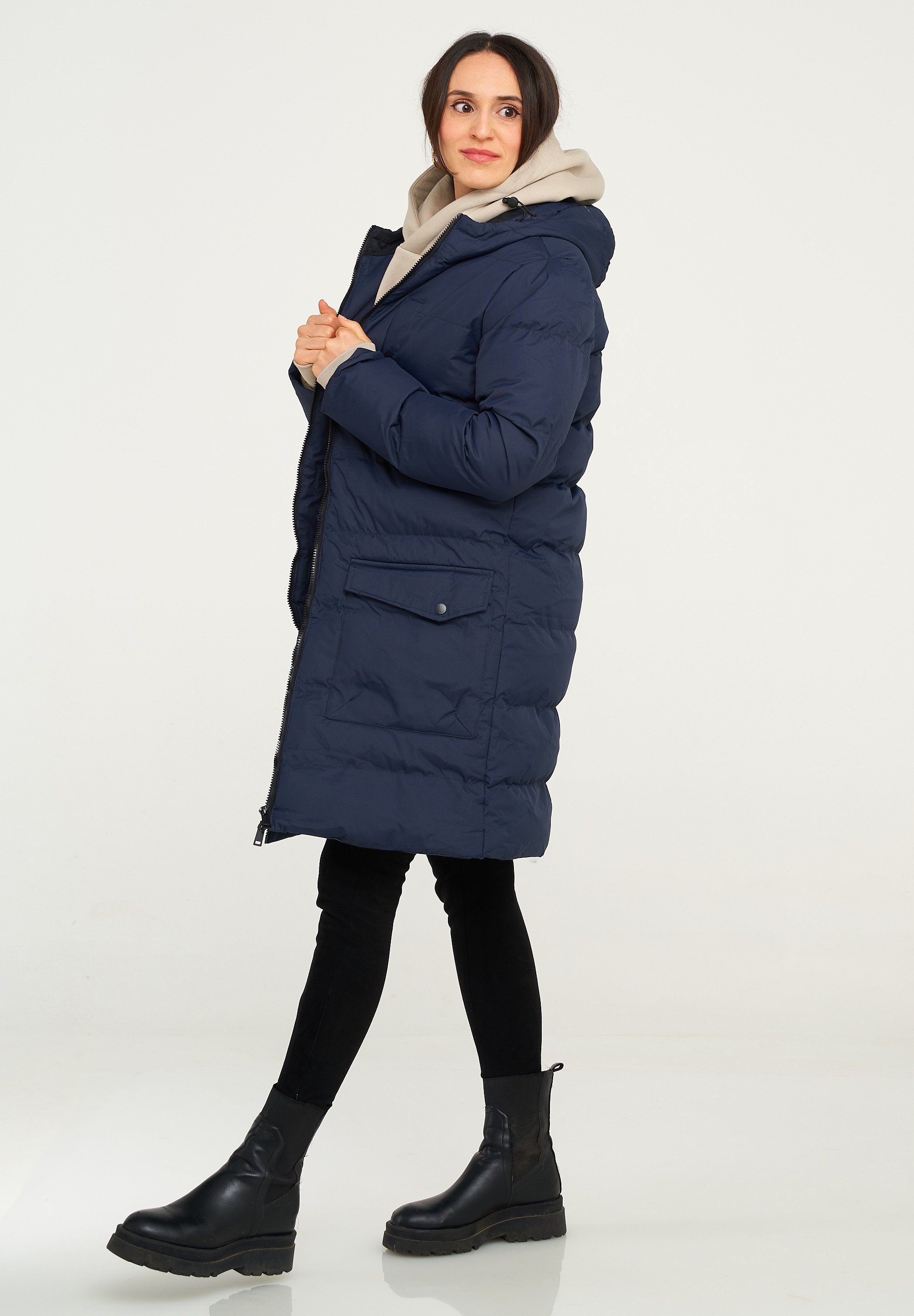 SOULSTAR Parka WJUFA mit Kapuze warme Winterjacke Wintermantel Steppjacke Pufferjacke