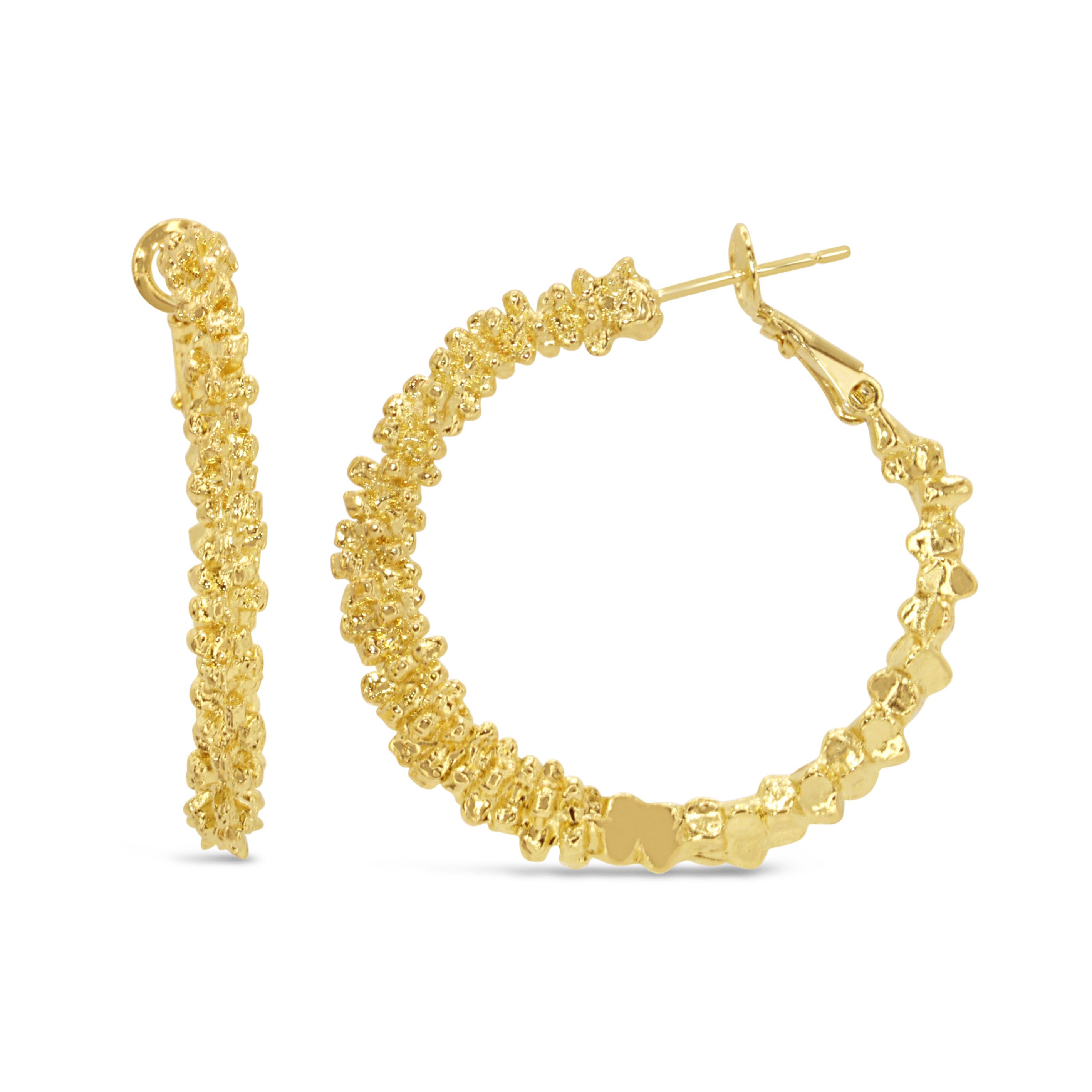 Ars-Argenti Paar Creolen Sexy Creolen Ohrringe - 18K doppelt vergoldet inkl. Geschenkbox (inkl. Schmuckbox), Damen Ohrringe, Hypoallergen, Wasserfest, Nickelfrei