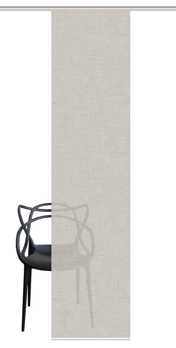 Vision S Schiebegardine Vision S Schiebevorhang Bambusoptik Digitaldruck Pive 260x60 cm Taupe (1 St), Kunstfaser, 1x Schiebewand inkl. Paneelwagen und Klemmleiste Taupe