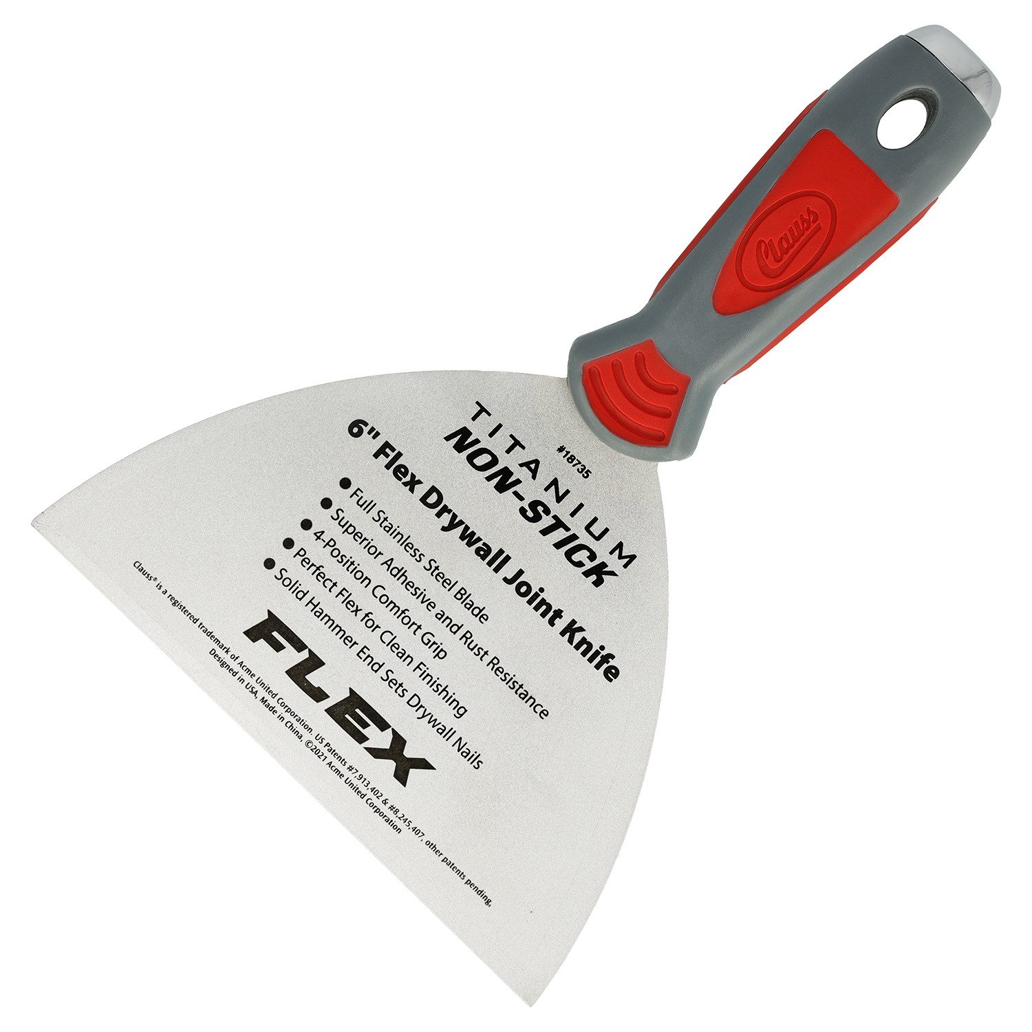 CLAUSS Flexspachtel Spachtel 6" (15,2 cm) mit flexibler Klinge in Profiqualität Titanium Antihaftbeschichtung