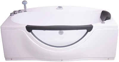 Sanotechnik Whirlpool-Badewanne Acryl, (4-tlg), 170/90/68 cm, mit Fenster, Acryl