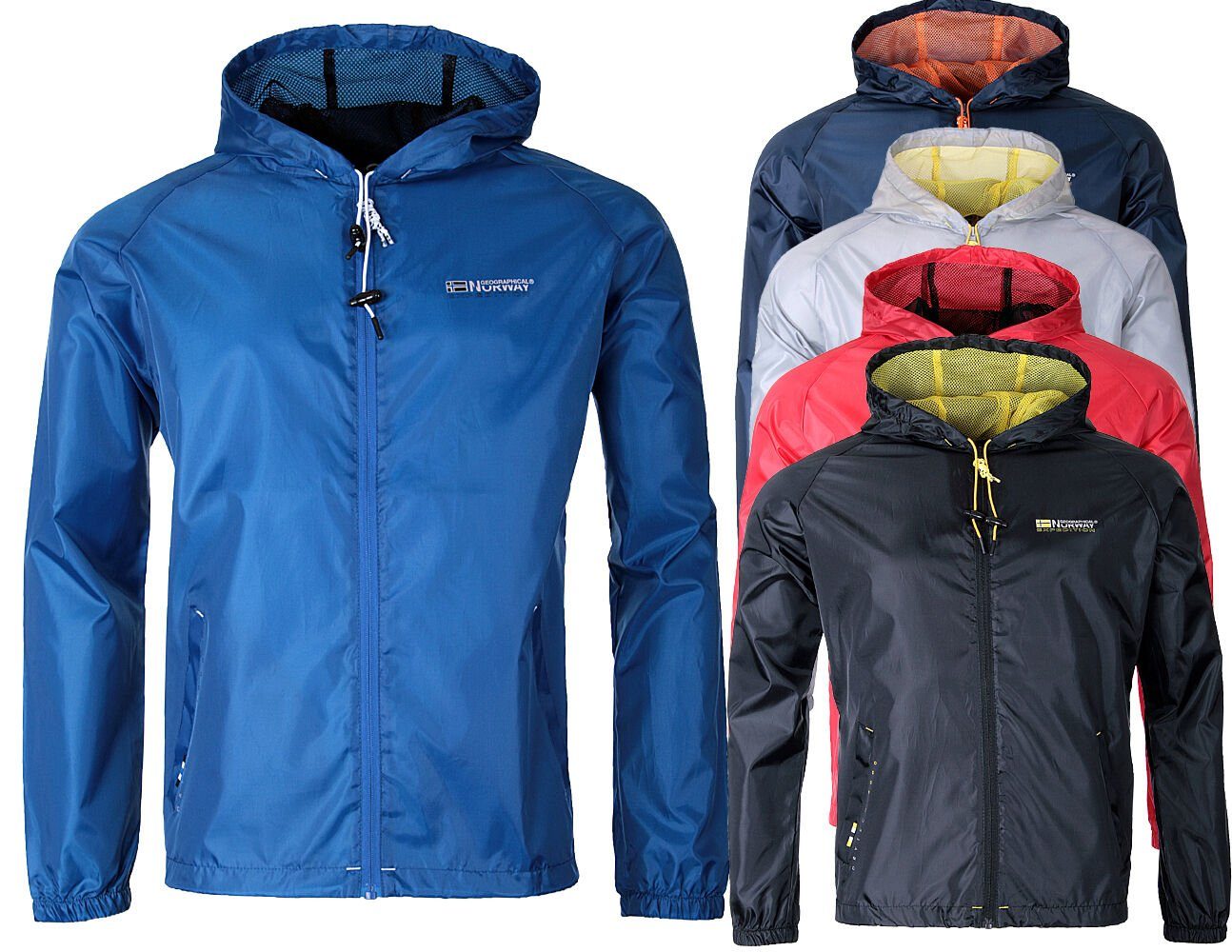 Geographical Norway Regenjacke Herren Regen Jacke Outdoor Windbreaker Sport Übergangs sehr leicht – Bild 4 von 5