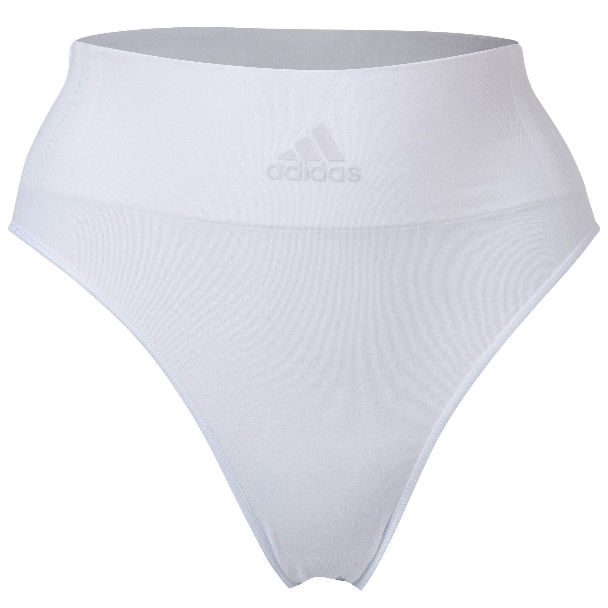 Damen Sportswear Slip, High Smart - Slip Briefs, adidas Schwarz/Weiß 2er Pack Leg