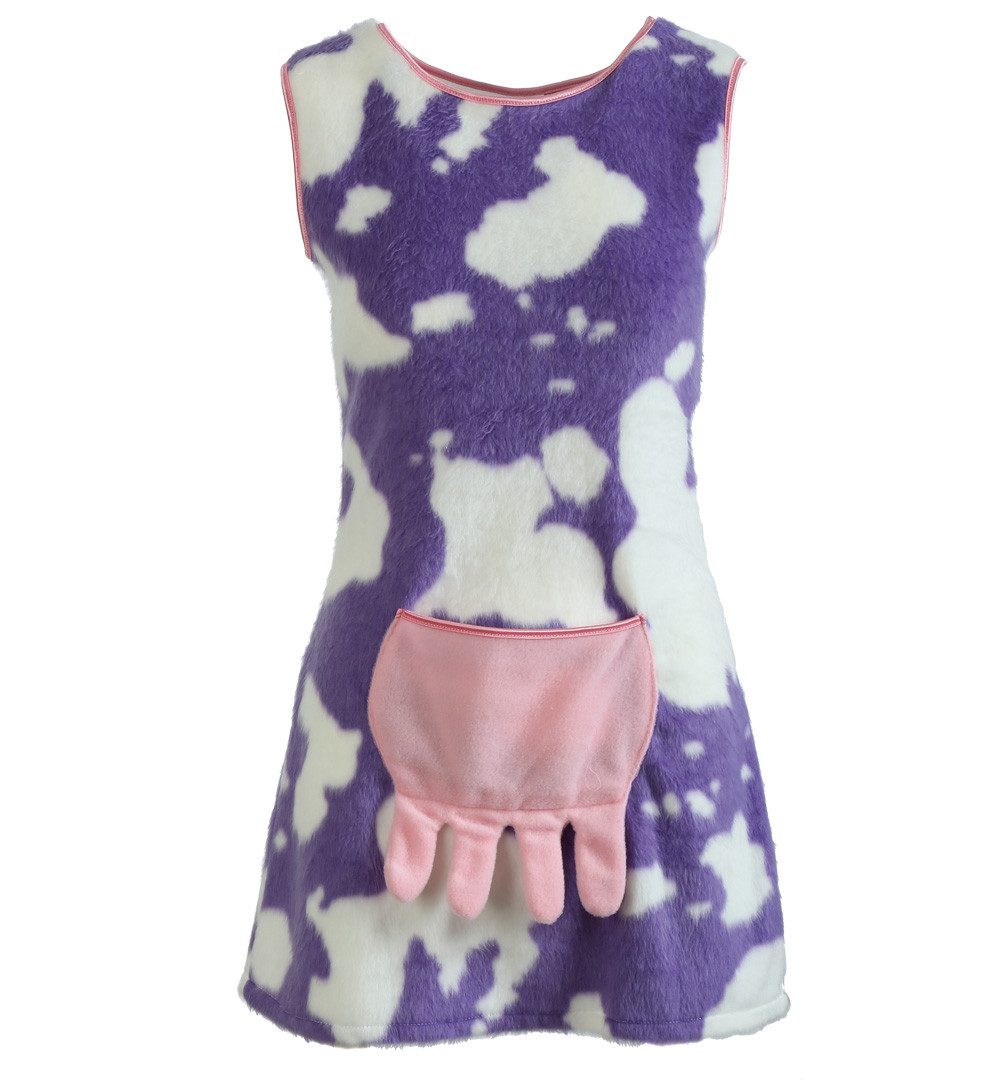 Fries Kostüm Damen Kuh Kostüm Kleid Leni Weiß Lila Karneval Fasching günstig online kaufen
