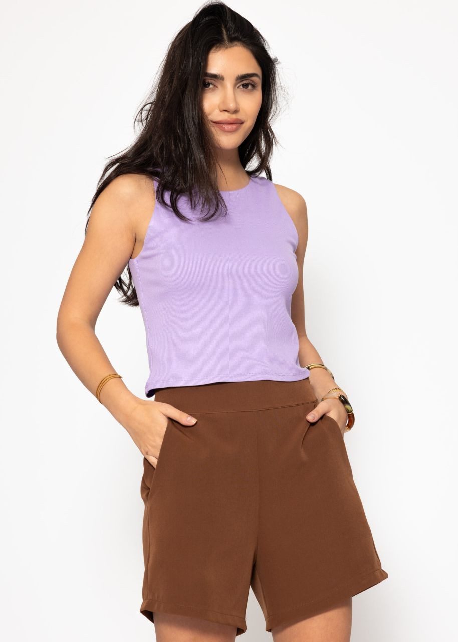 SASSYCLASSY T-Shirt Trägertop aus feinem Rippenstrick günstig online kaufen