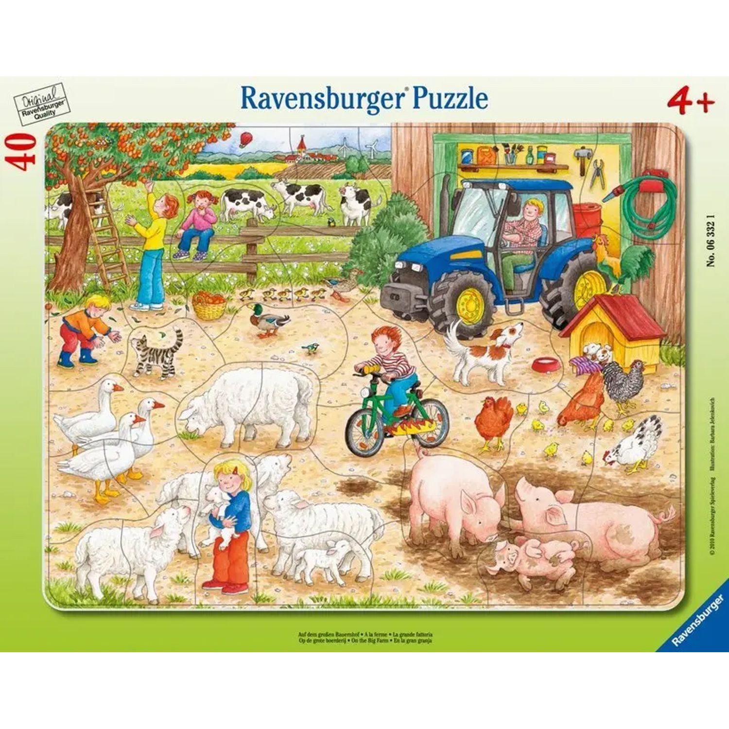 Ravensburger Puzzle Kinderpuzzle 40 Teile - Auf dem großen Bauernhof, 40 Pu günstig online kaufen
