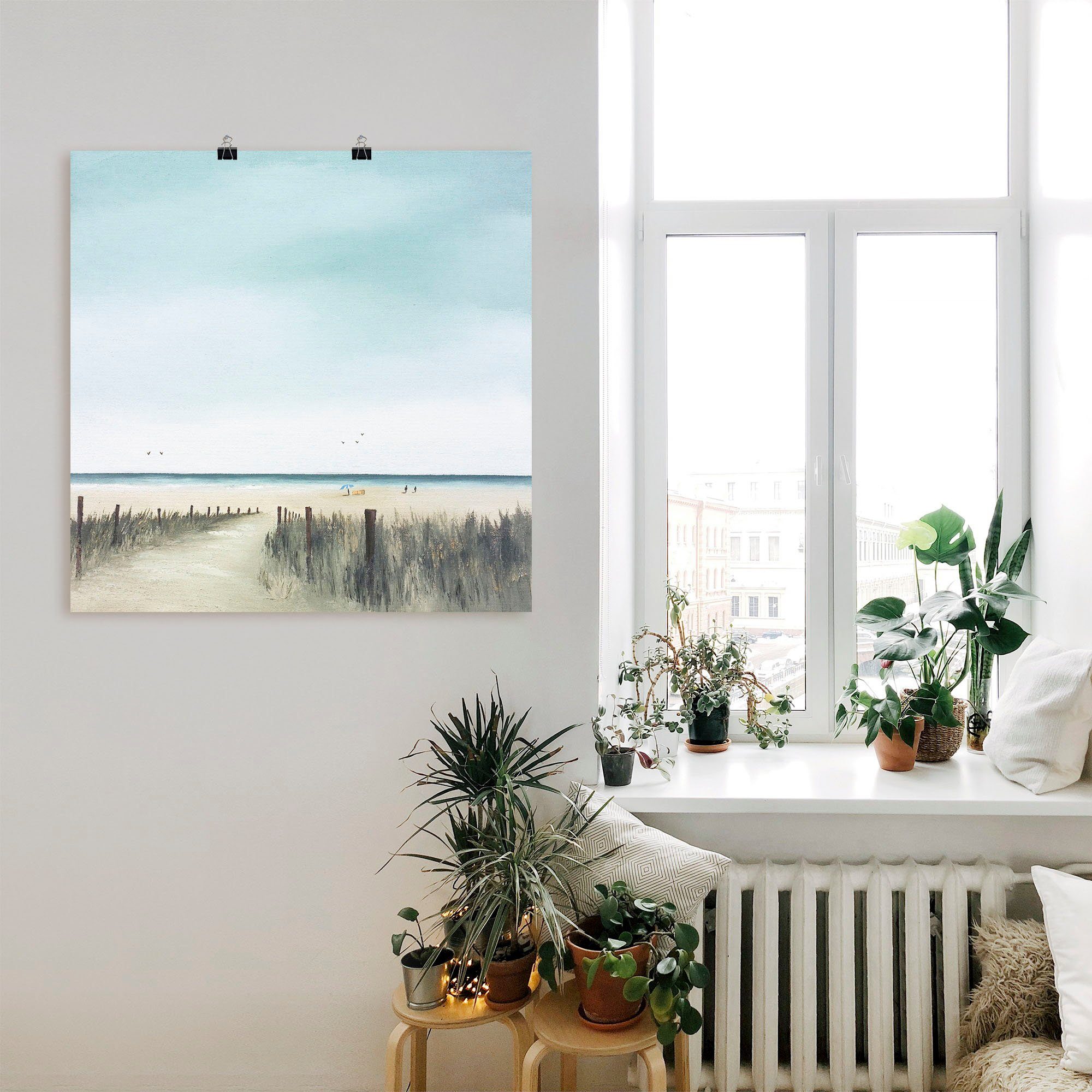 Artland Wandbild Sonniger Morgen II, Strand (1 St), als Leinwandbild, Poster in verschied. Größen