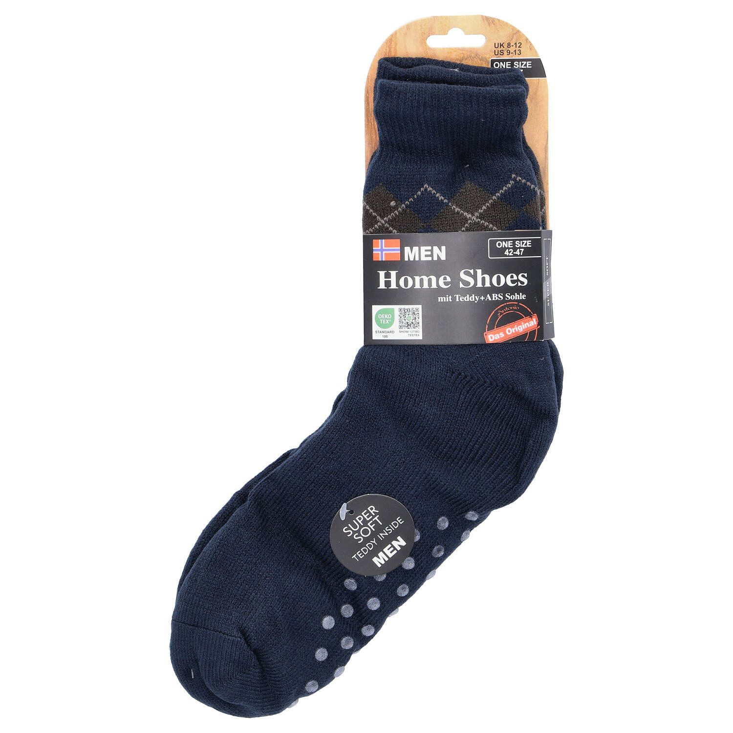 Antonio Haussocken Antonio Herren Hüttensocken mit ABS Sohle Größe 42-47 .