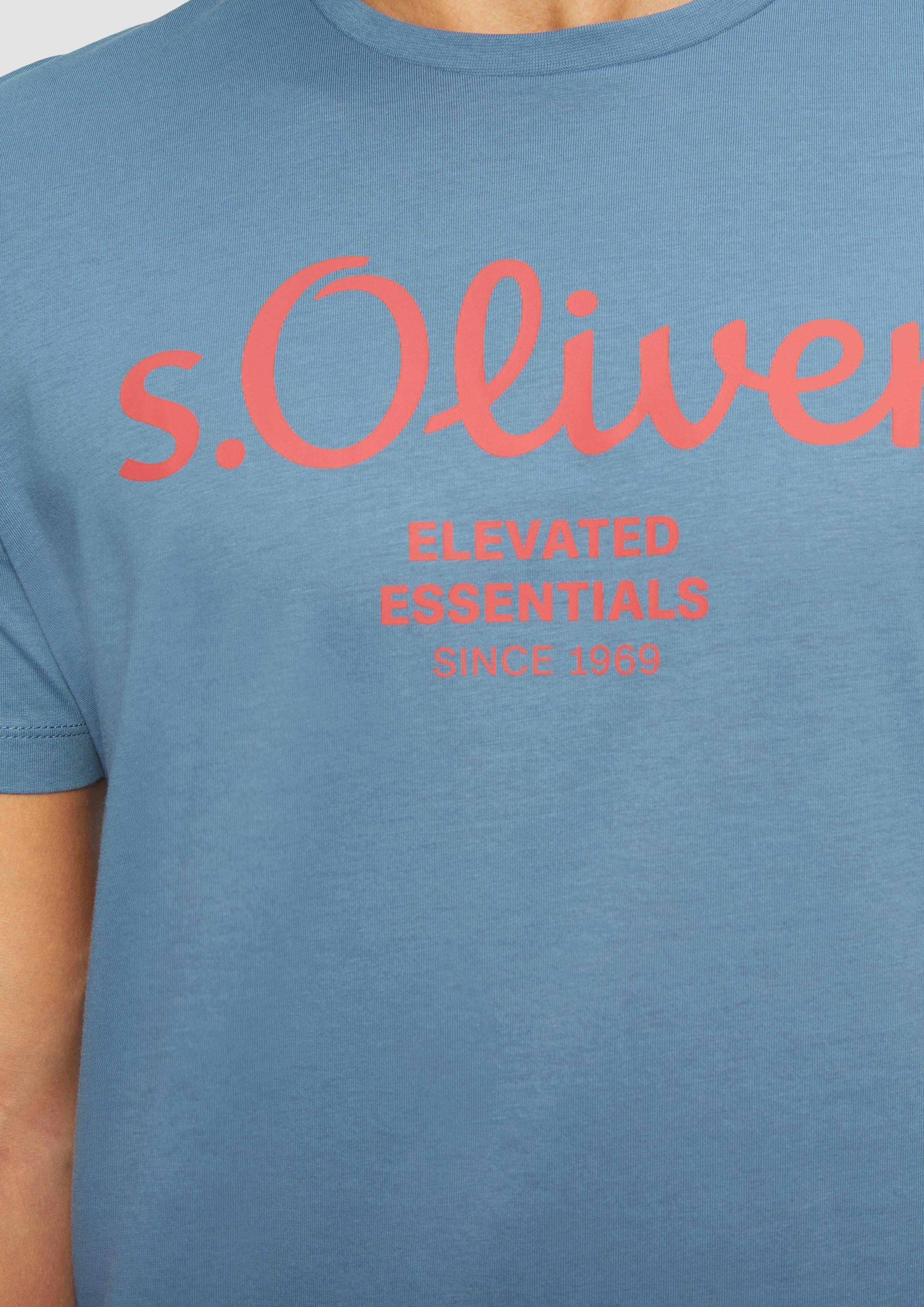 s.Oliver Kurzarmshirt T-Shirt mit Logo-Print Artwork günstig online kaufen
