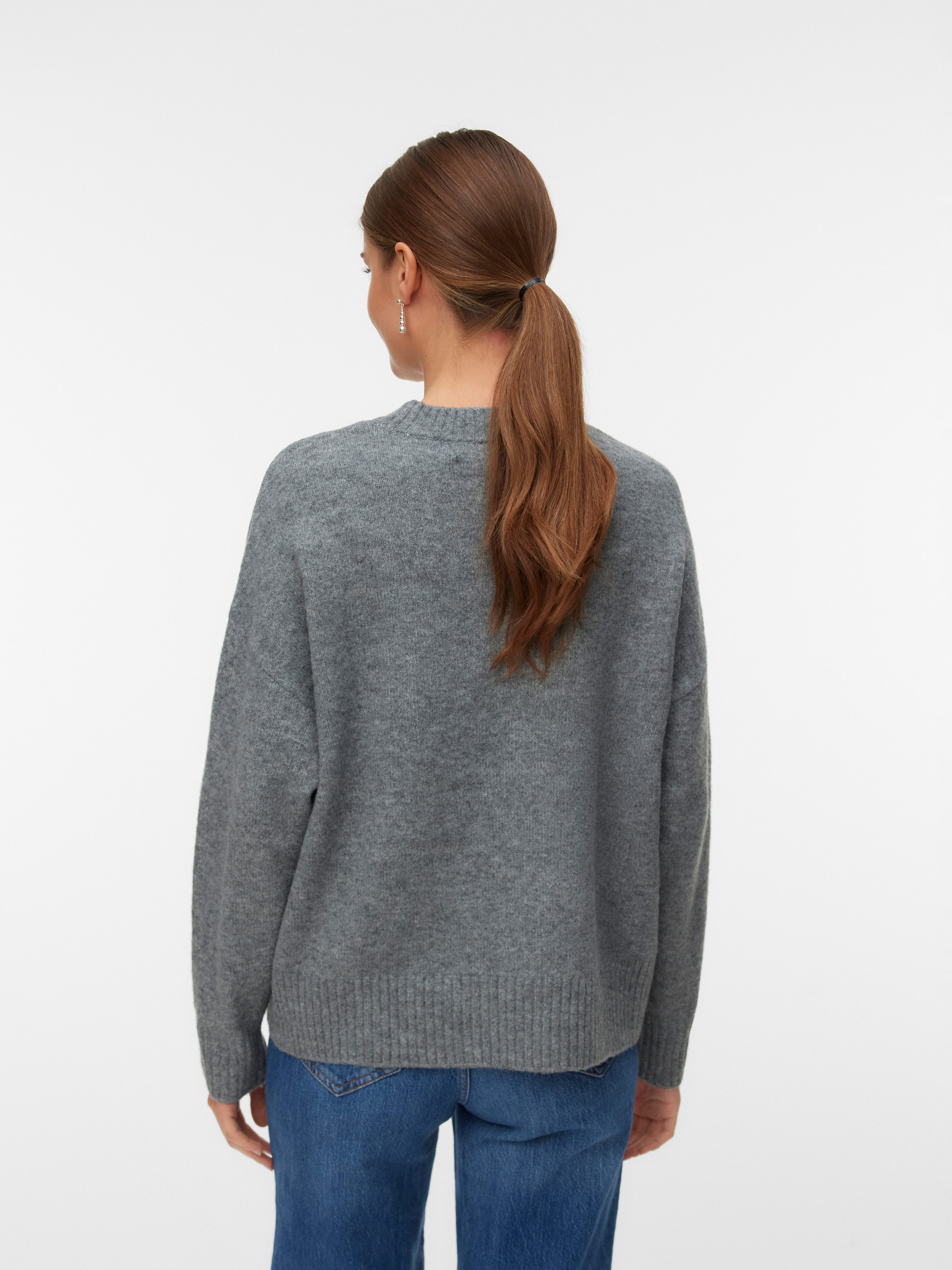 Vero Moda Strickpullover VMBOOM LS O-NECK TEXT PULLOVER NOOS günstig online kaufen