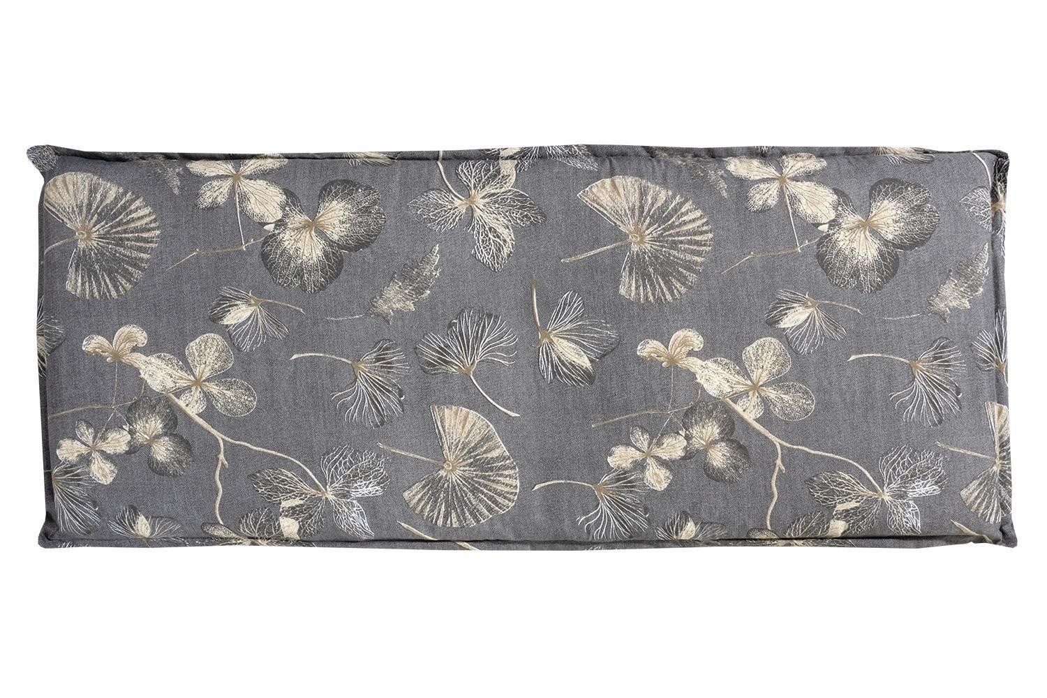 GO-DE Bankauflage MARNIA, B 115 x T 48 cm, Anthrazit, Polyester, (1 St), für 2-Sitzer, mit Stehsaum