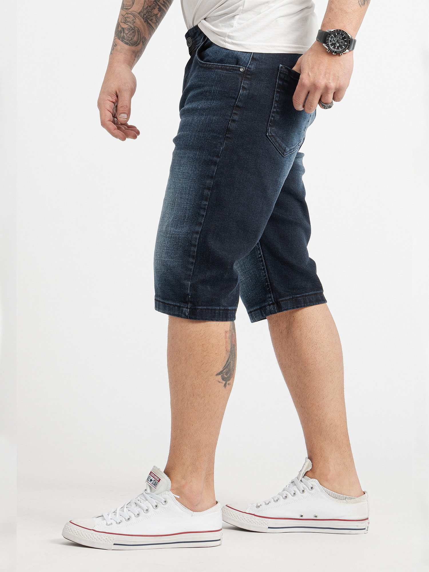 Rock Creek Bermudas Herren Shorts Jeansshorts Denim Dunkelblau RC-2421 günstig online kaufen