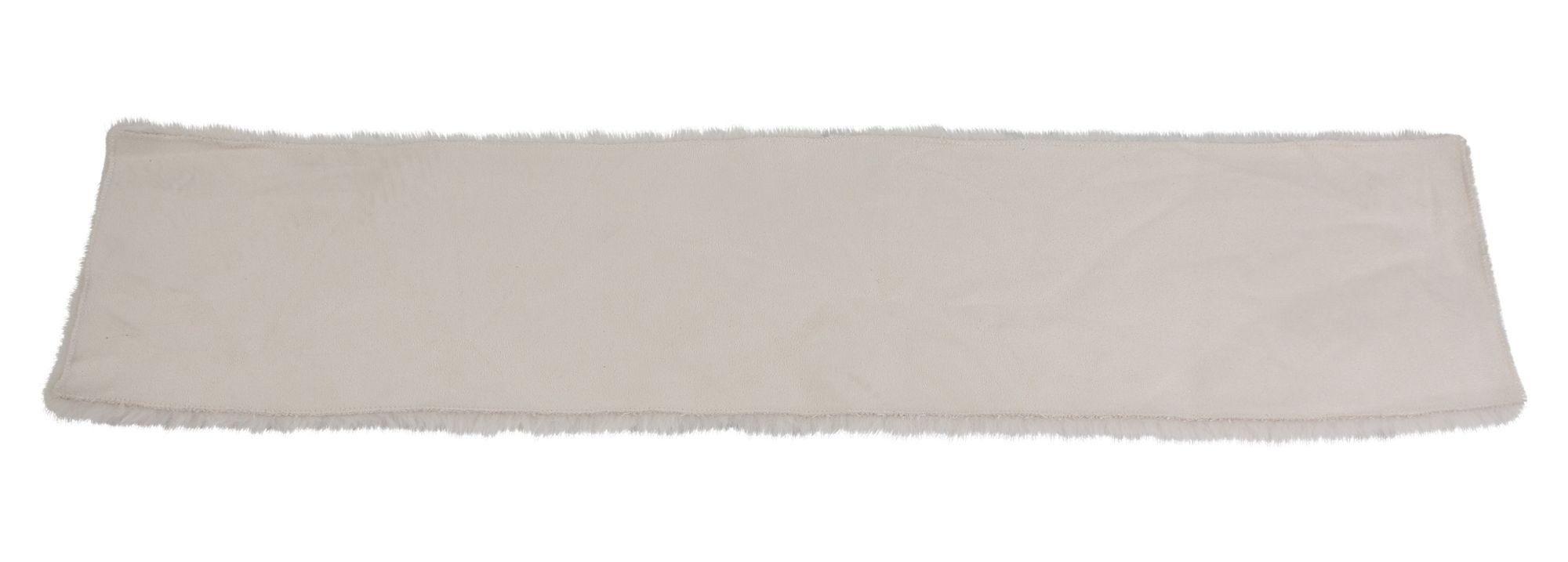 Dekoleidenschaft Tischläufer "Samtweich" creme aus flauschigem günstig online kaufen