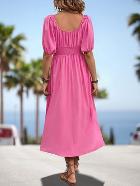 BlauWave Strandkleid Langes Damenkleid - Modisches Elegantes One-Shoulder-Kleid (1-tlg) einschultriges Kleid