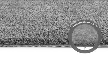 Badematte Arezzo Andiamo, Höhe 16 mm, rutschhemmend beschichtet, fußbodenheizungsgeeignet, schnell trocknend, Polyester, rechteckig, Uni Farben, weich & kuschelig, als rechteckig & rund erhältlich