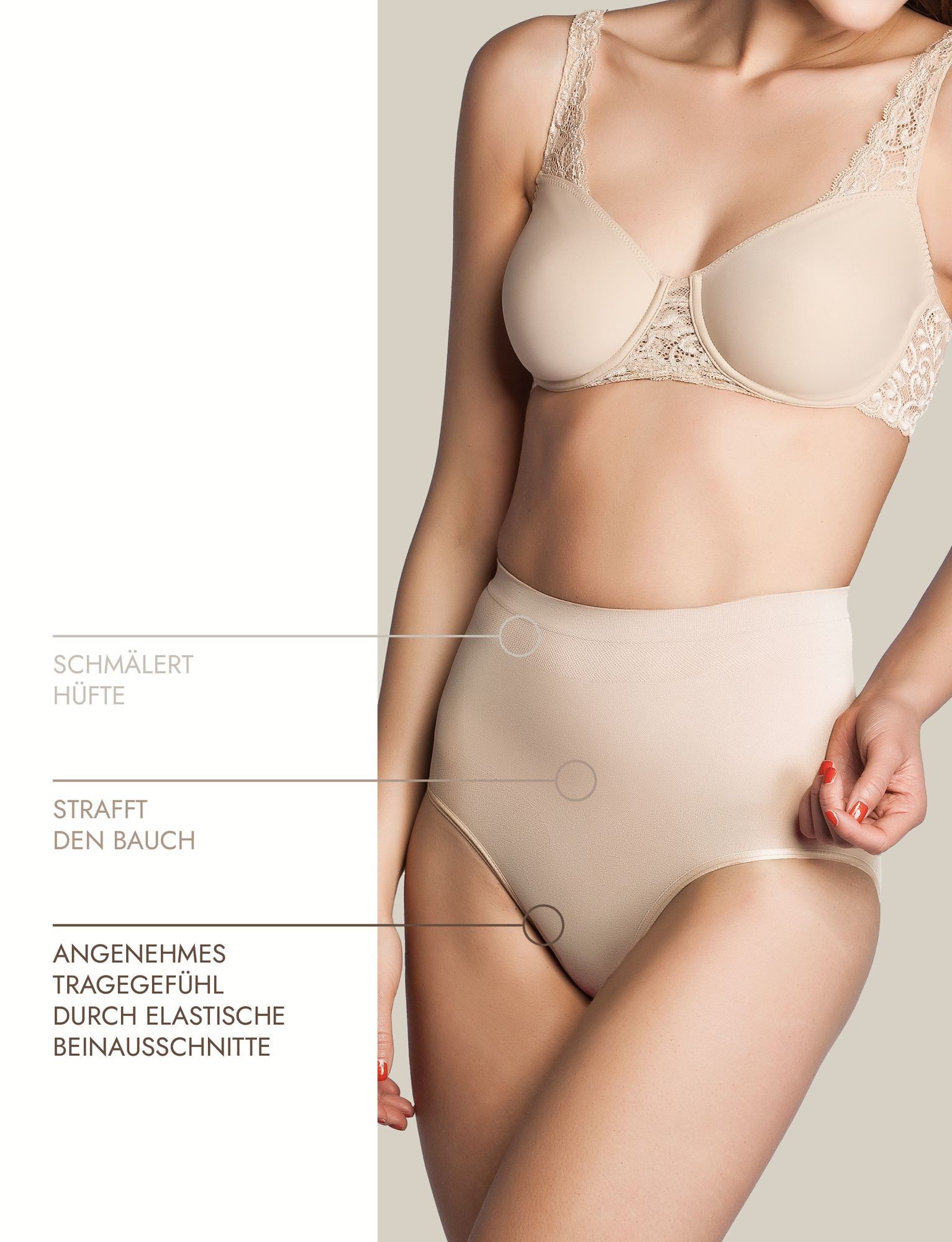 Miss Perfect Miederslip 34810 Figurformender Bauchweg Shapewear Slip in Größe S-3XL (38-48)