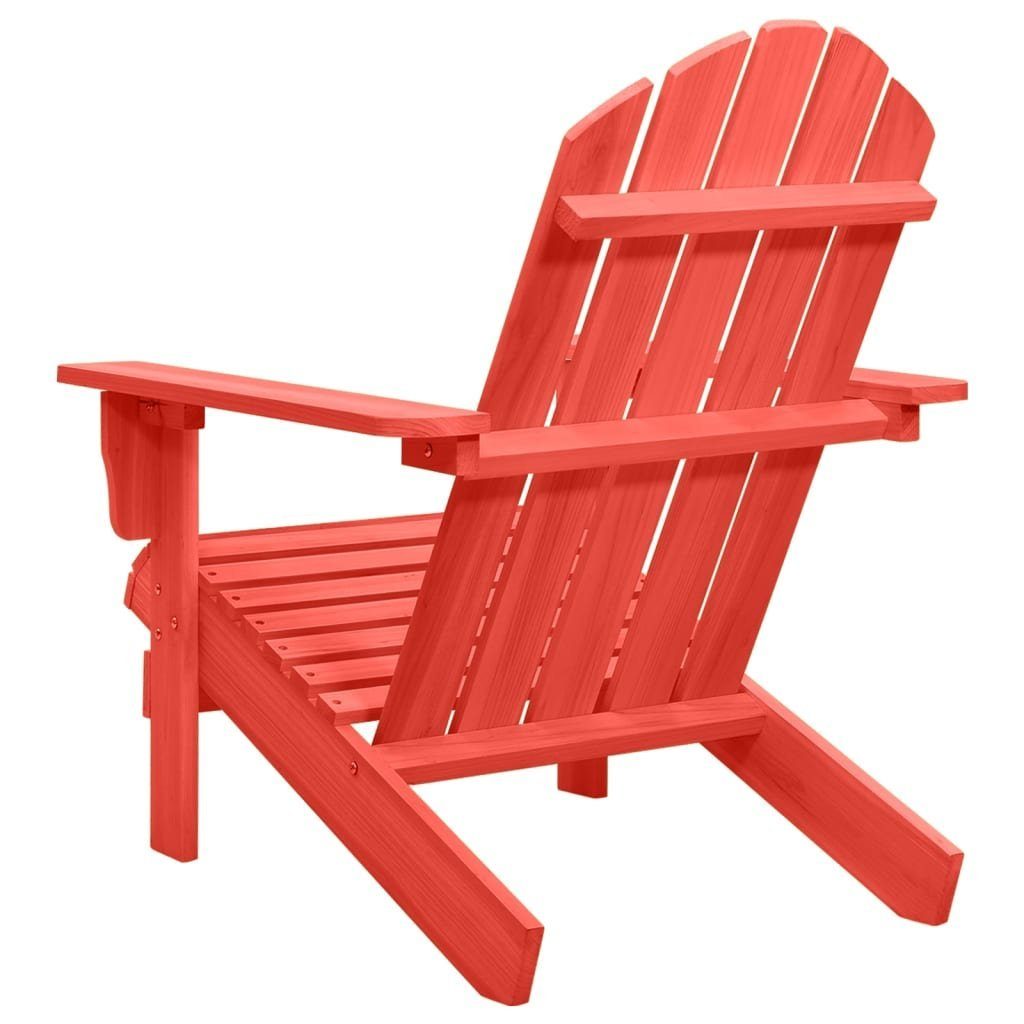 vidaXL Gartenstuhl Adirondack-Gartenstuhl Rot Massivholz Rot Rot St) | (1 Tanne