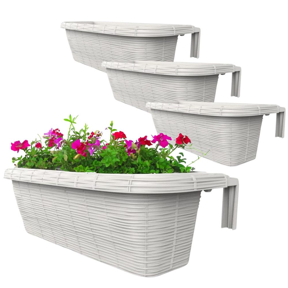 GarPet Balkonkasten 4x Blumen Kasten Balkon günstig online kaufen