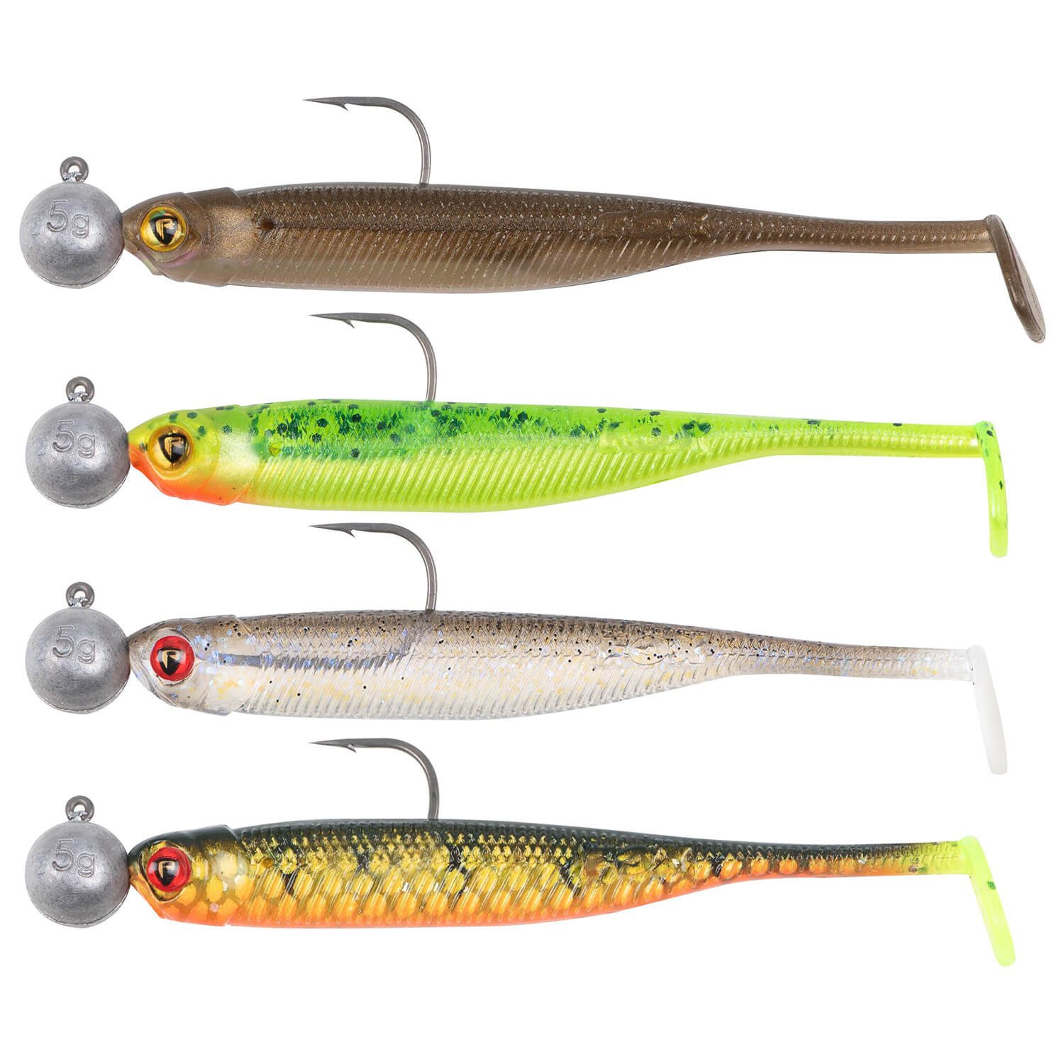 Kunstköder Fox Rage Micro Tiddler Fast mit Jighaken Gummiköderset 8cm