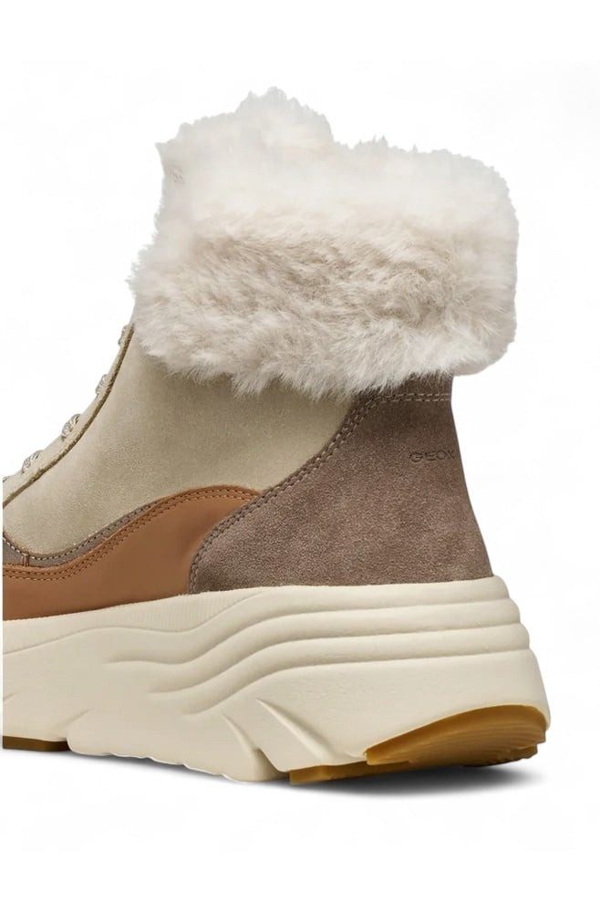 Geox Winterschuhe Diamanta B (Leder, mit seitlichen Reissverschluss) Winterstiefel