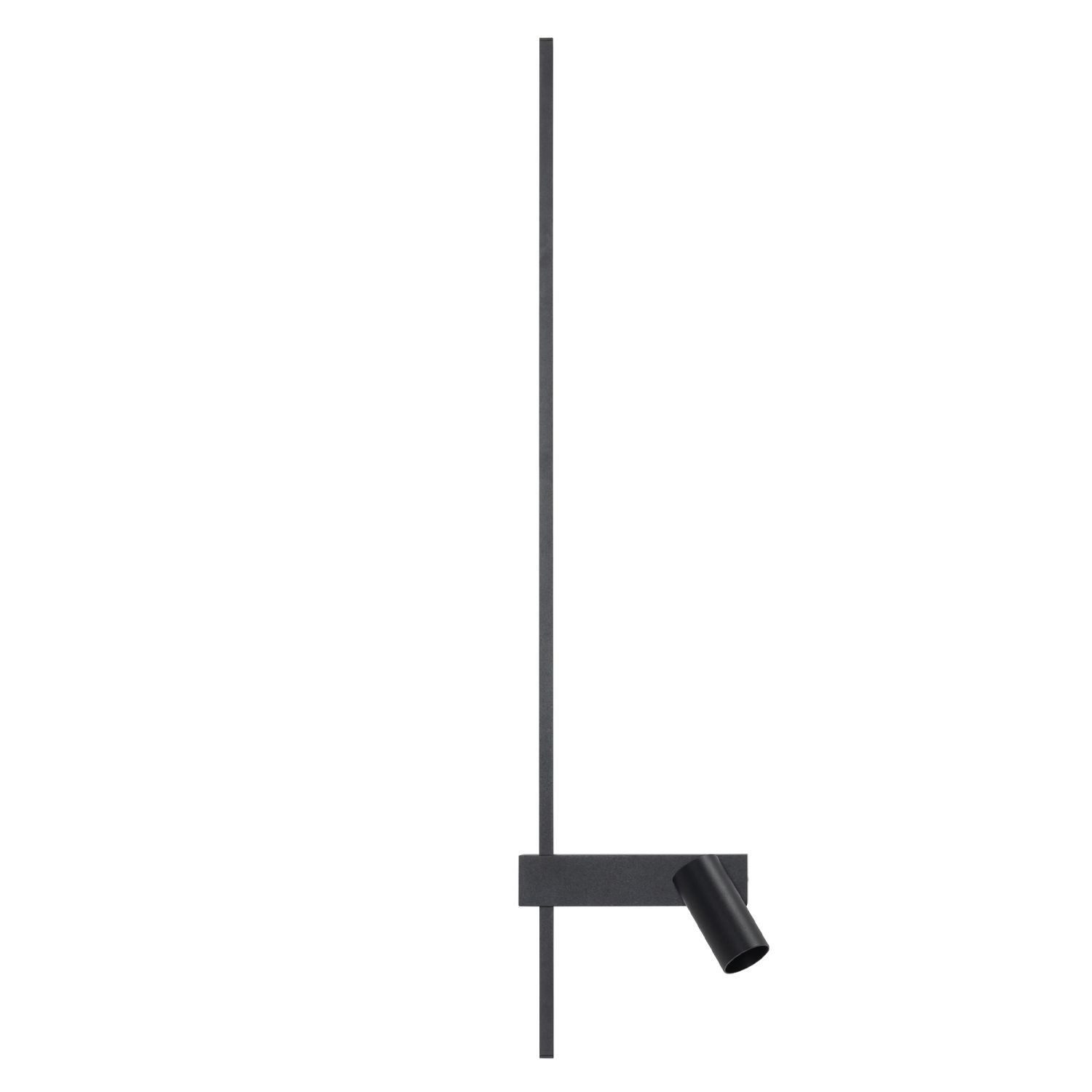 Licht-Erlebnisse Wandleuchte AGUK, ohne Leuchtmittel, Warmweiß, Aluminium GU10 3000 K warmweiß 380 lm 80 cm hoch Schwarz länglich