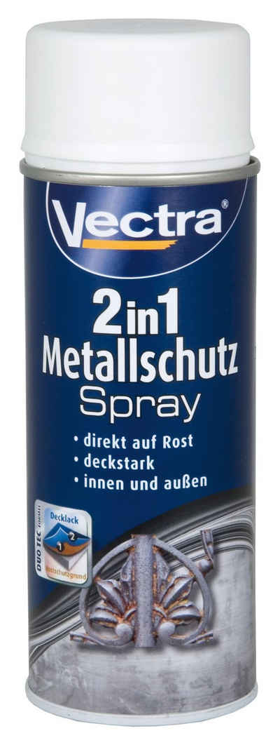 J.W. Ostendorf Vollton- und Abtönfarbe Vectra® 2in1 Metall Schutzlack Spray 400ml Lack Grundierung Rostspray