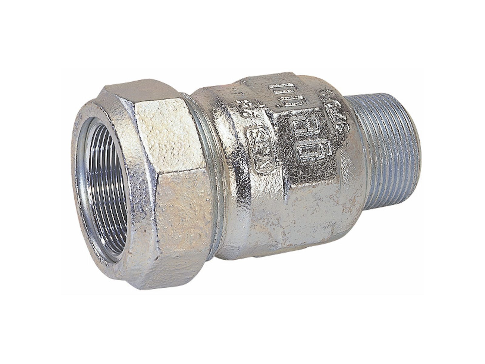 GEBO Gewindefitting Temperguss-Klemmverbinder Typ A, mit AG - für Stahlrohr, AG 1/2 Zoll x Ø 21,3 mm