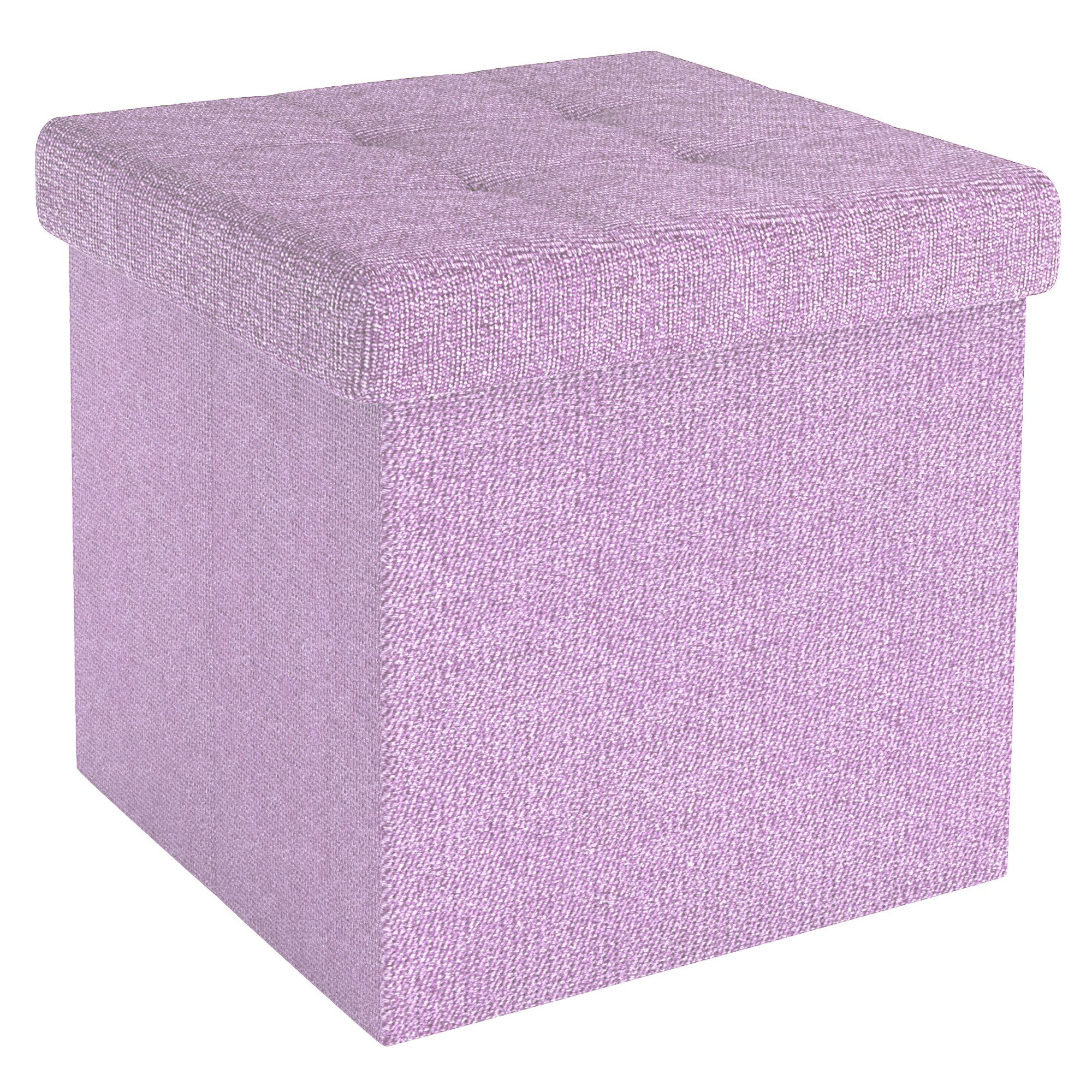 Intirilife Sitzhocker (Sitzwürfel mit Stauraum 38x38x38 cm in LOTUS ROSA - günstig online kaufen