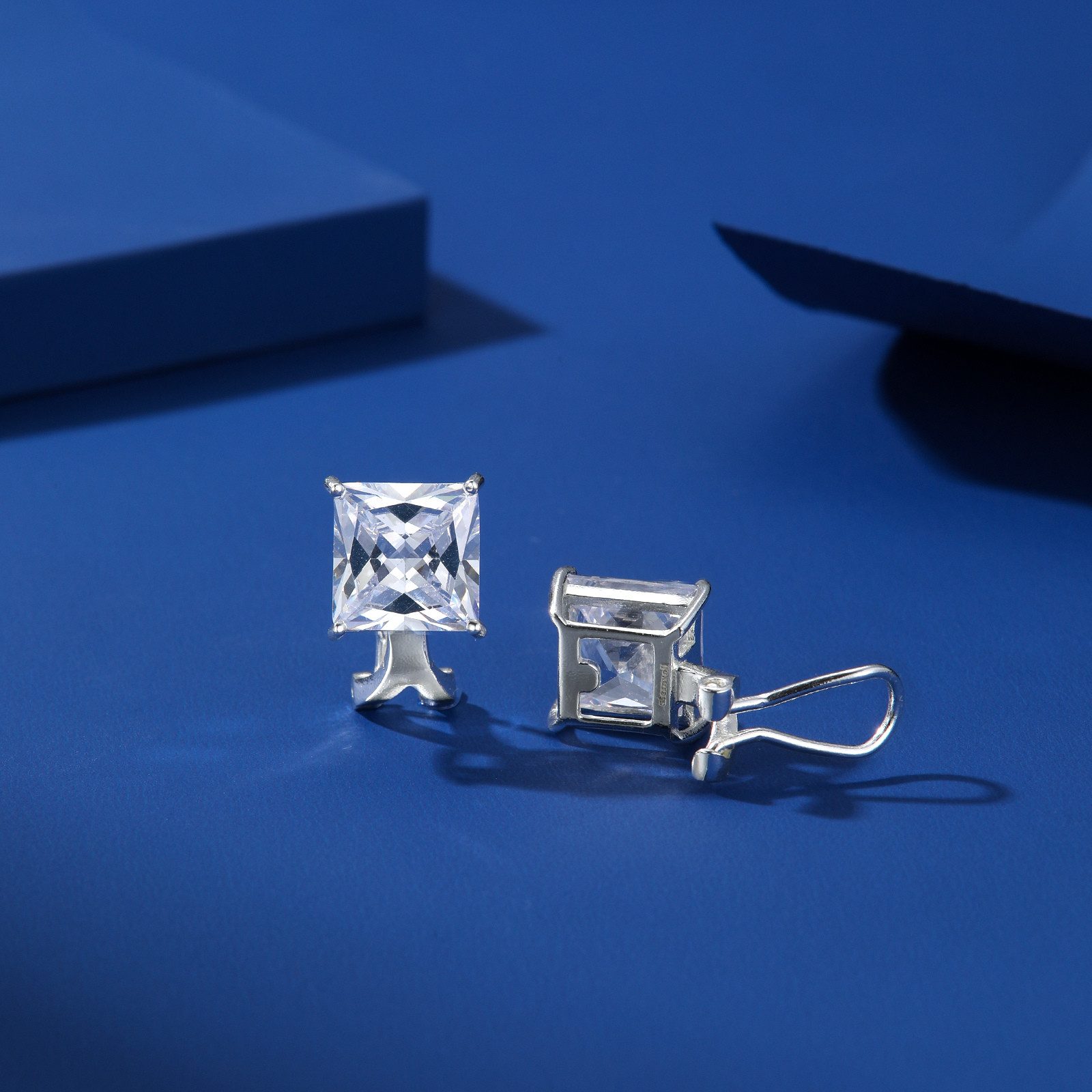Sternvoll Paar Ohrclips Schmerzfreie Clip-On Ohrringe, schmerzfreie Ohrclips - 925 Sterling Silber