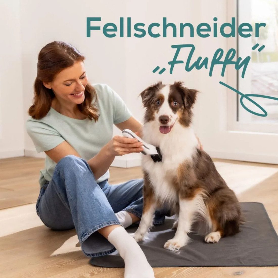 BEURER Hundeschermaschine BEURER Fellschneider Fluffy weiß 9-Teilig extra leise Akku Trimmer, 9-teilig, Betrieb mit und ohne Kabel möglich