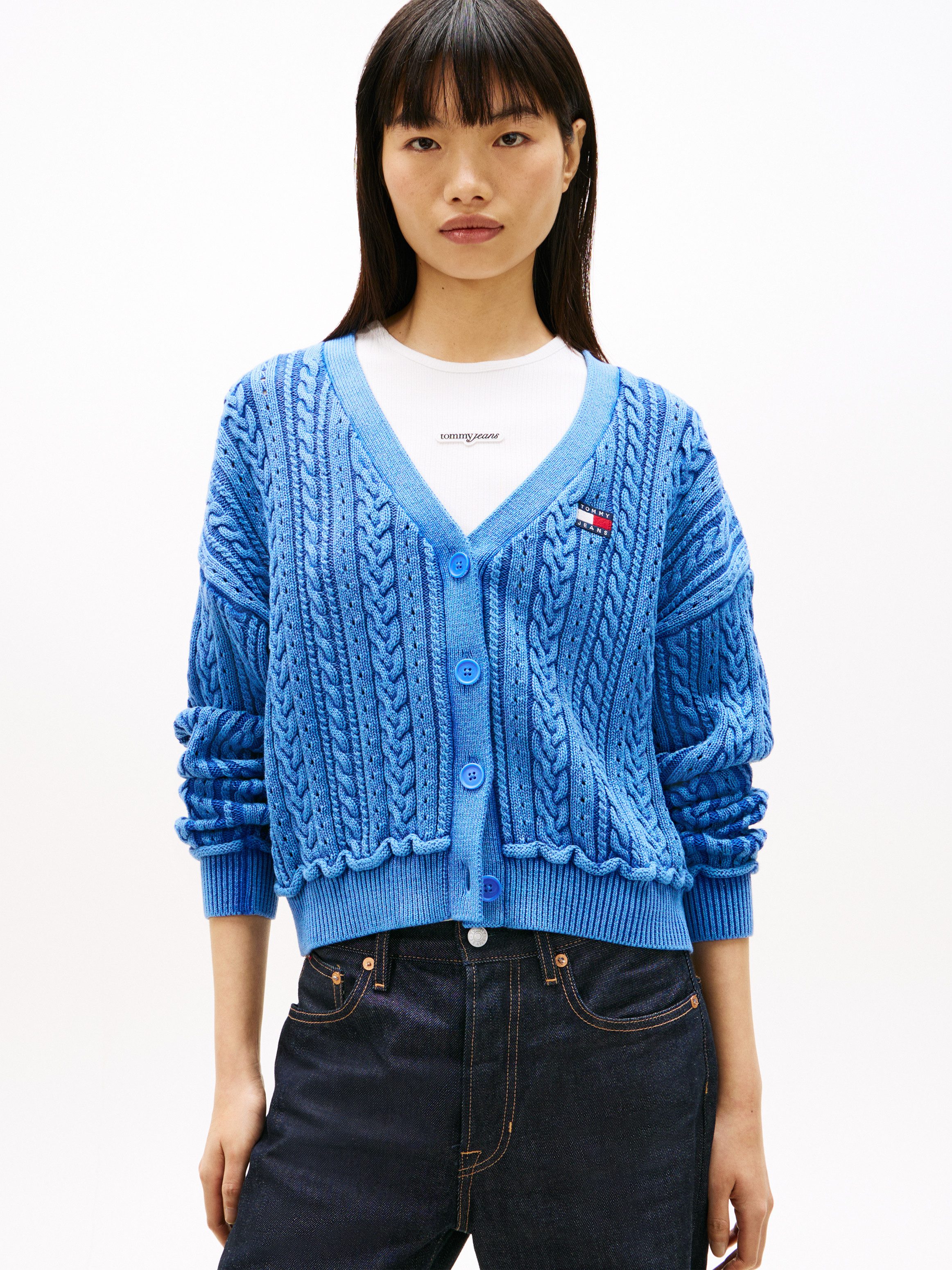 Tommy Jeans Strickjacke TJW BOXY GMD CARDIGAN