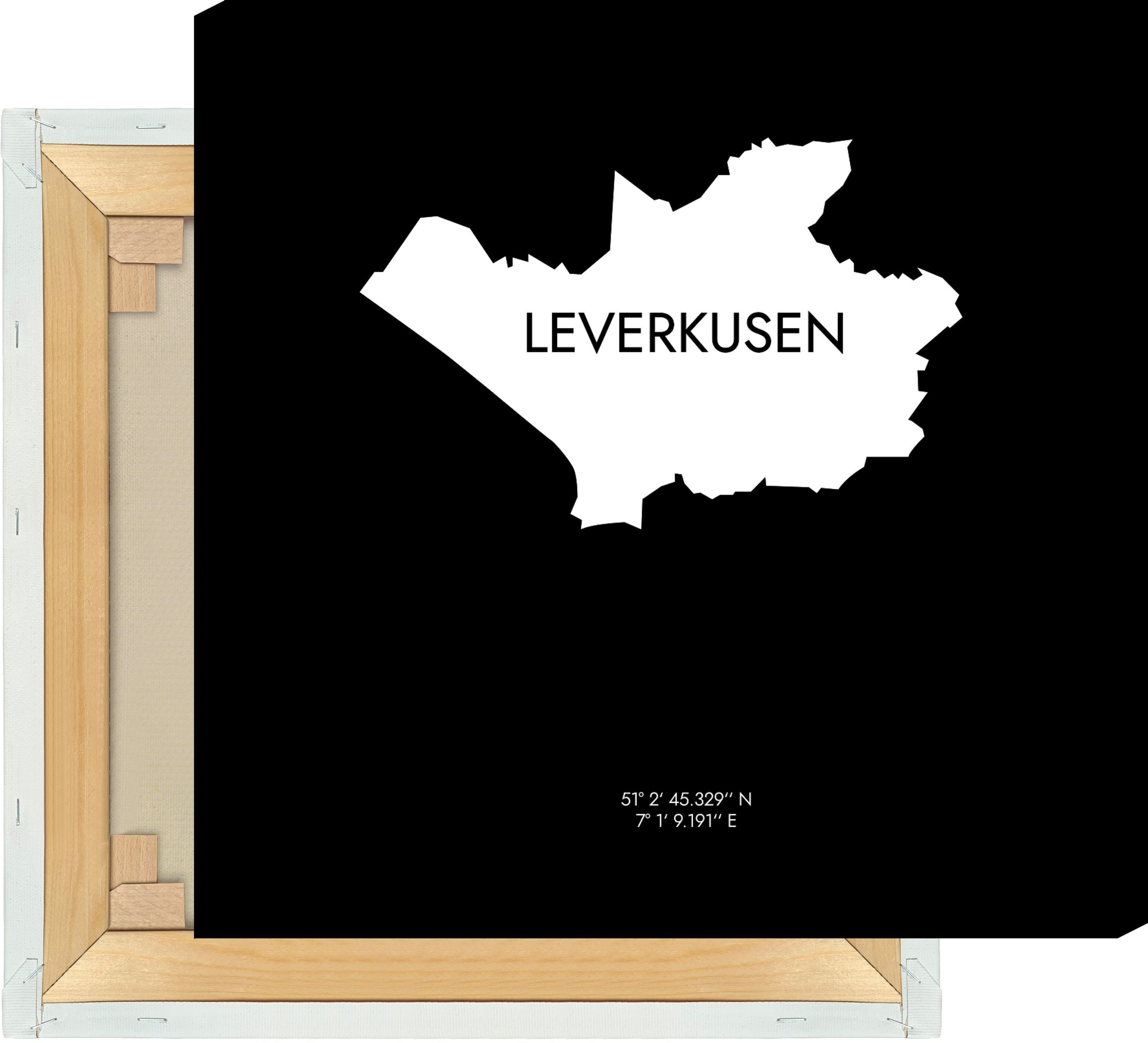 MOTIVISSO Leinwandbild Leverkusen Koordinaten #6