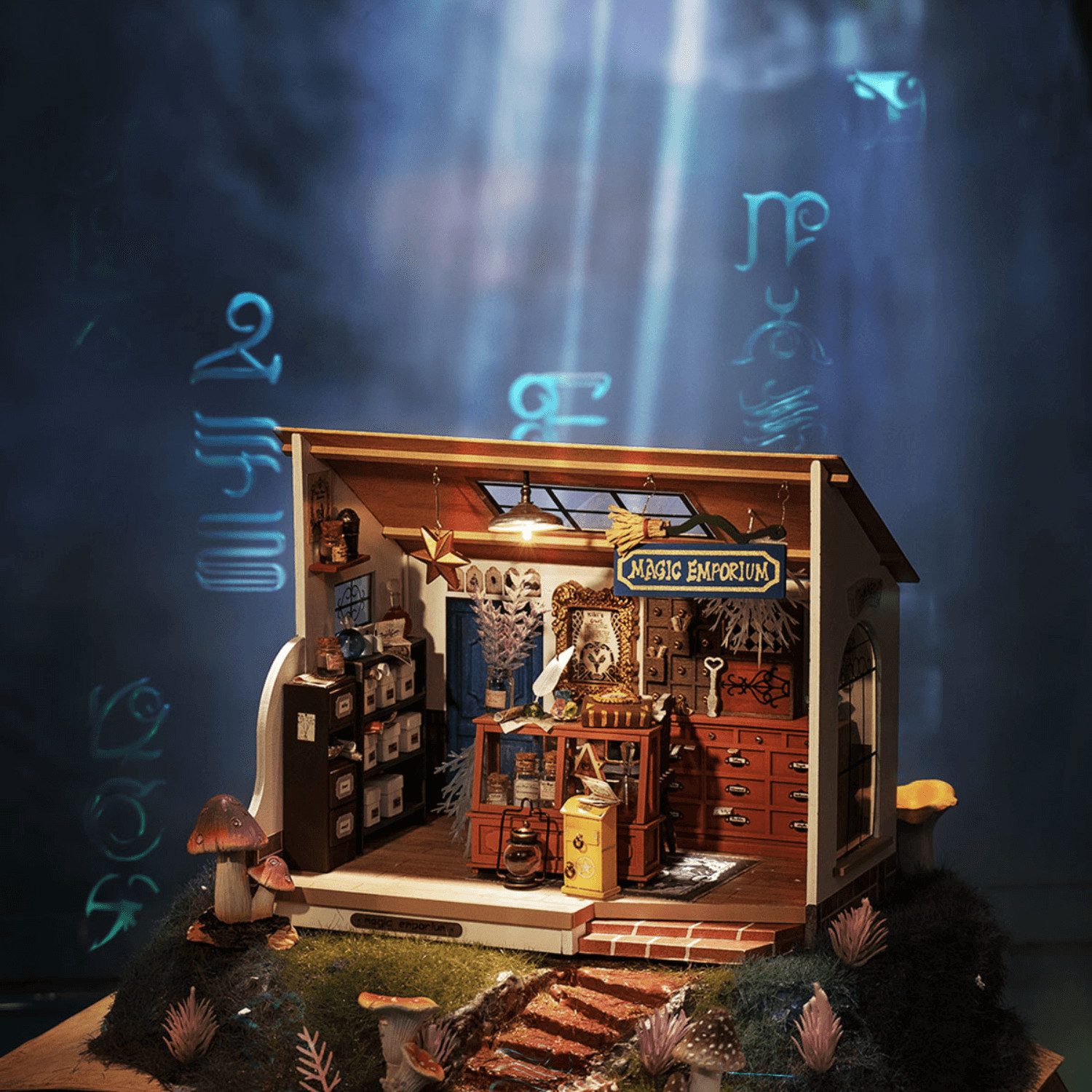 Robotime 3D-Puzzle Kikis Zauberladen Miniaturhaus, 148 Puzzleteile
