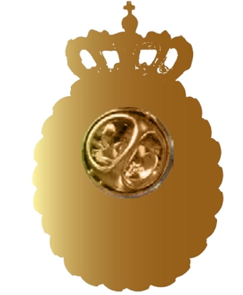 Hofbräuhaus München Anstecknadel, Pin Hofbräuhaus "Krone" in gold, mit Strassapplikationen